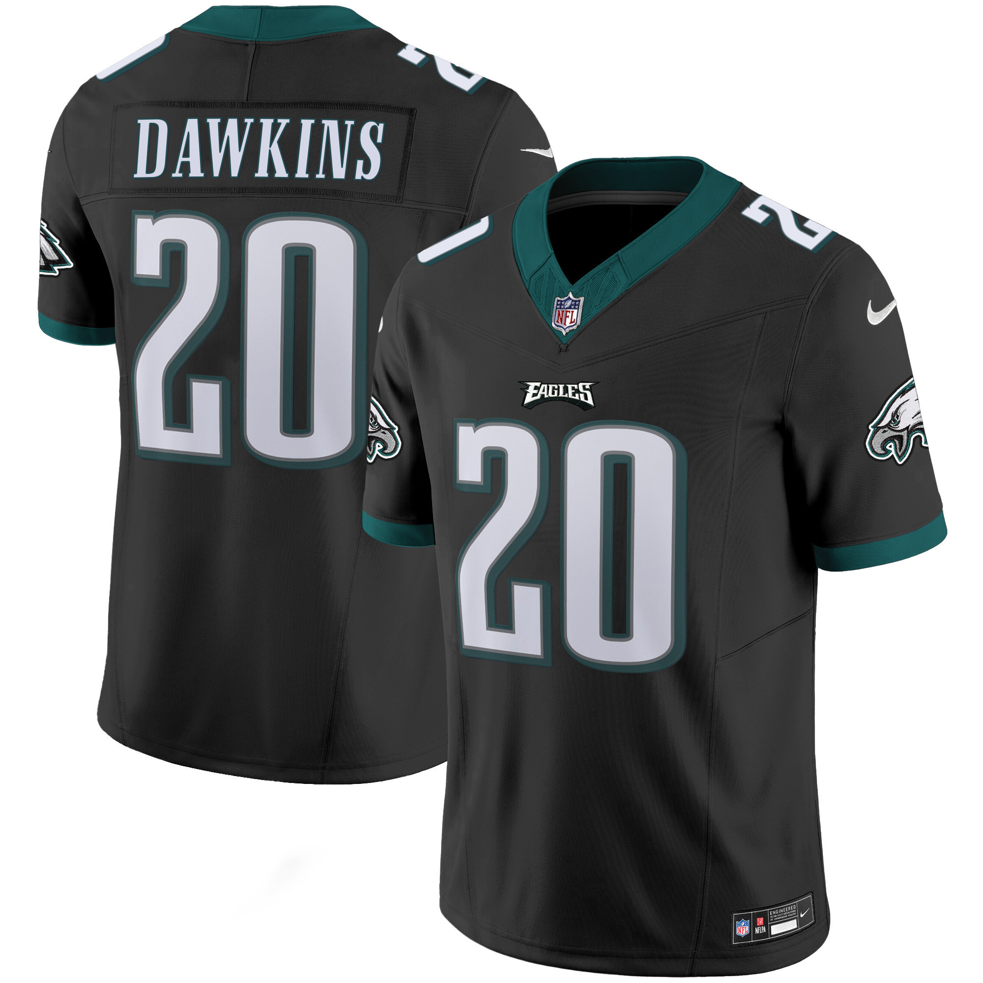 Brian Dawkins Men's Philadelphia Eagles Vapor Limited Black Jersey - All Stitched