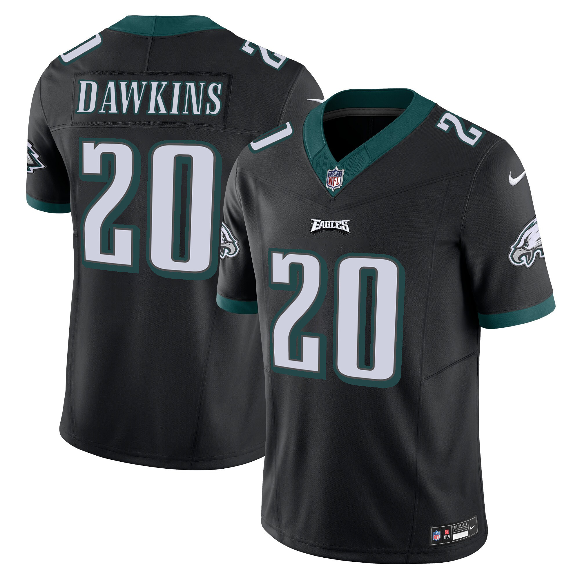 Brian Dawkins Men's Philadelphia Eagles Vapor Limited Black Jersey - All Stitched