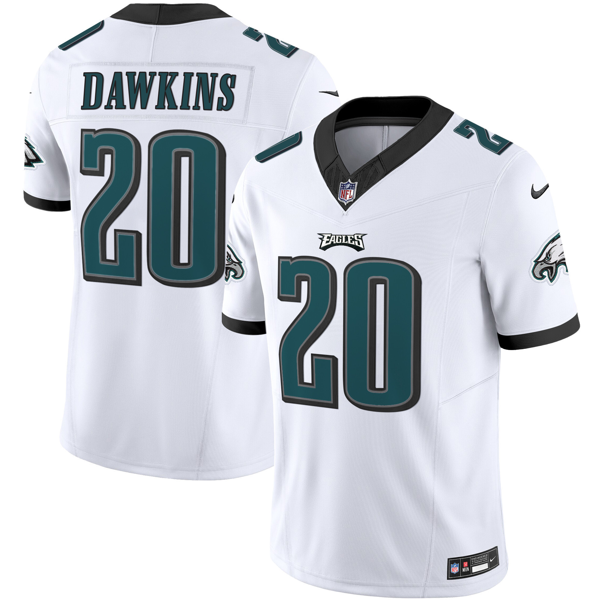 Brian Dawkins Men's Philadelphia Eagles Vapor Limited White Jersey - All Stitched