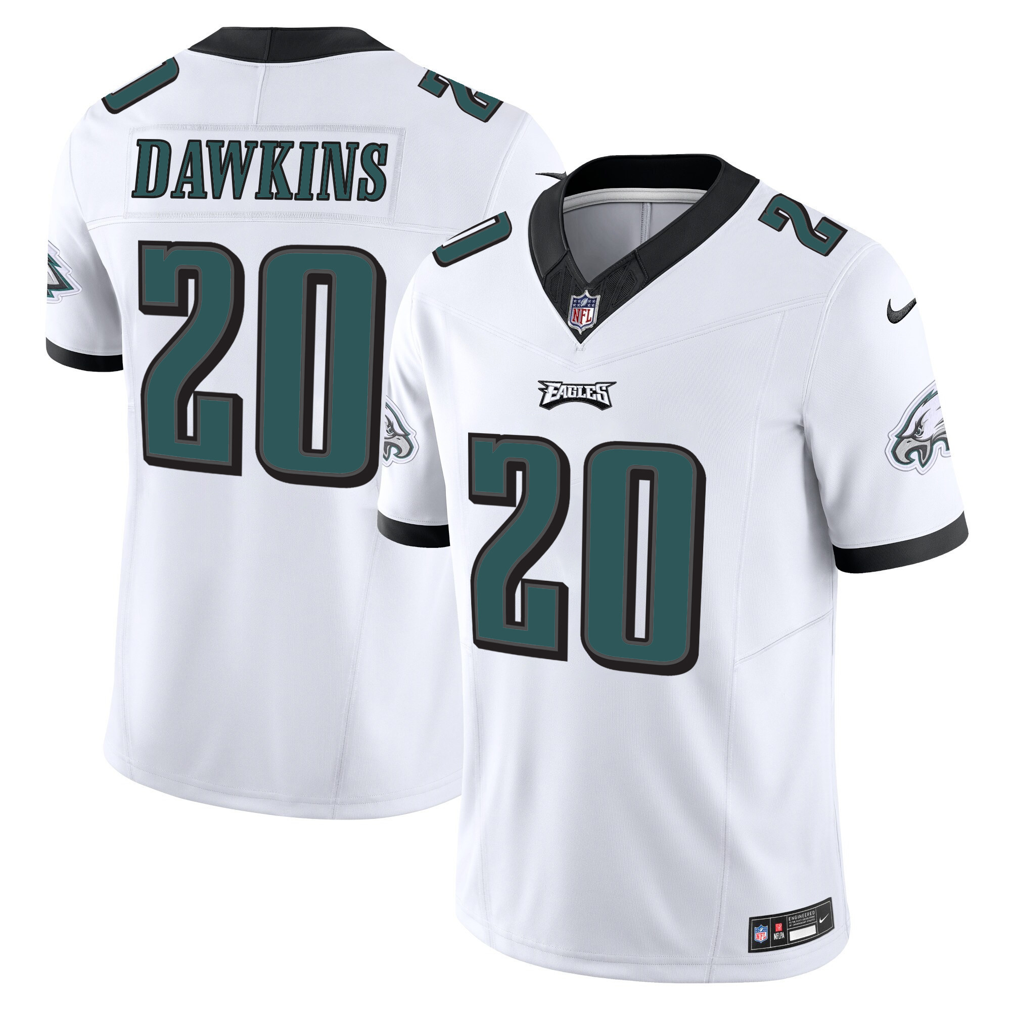 Brian Dawkins Men's Philadelphia Eagles Vapor Limited White Jersey - All Stitched