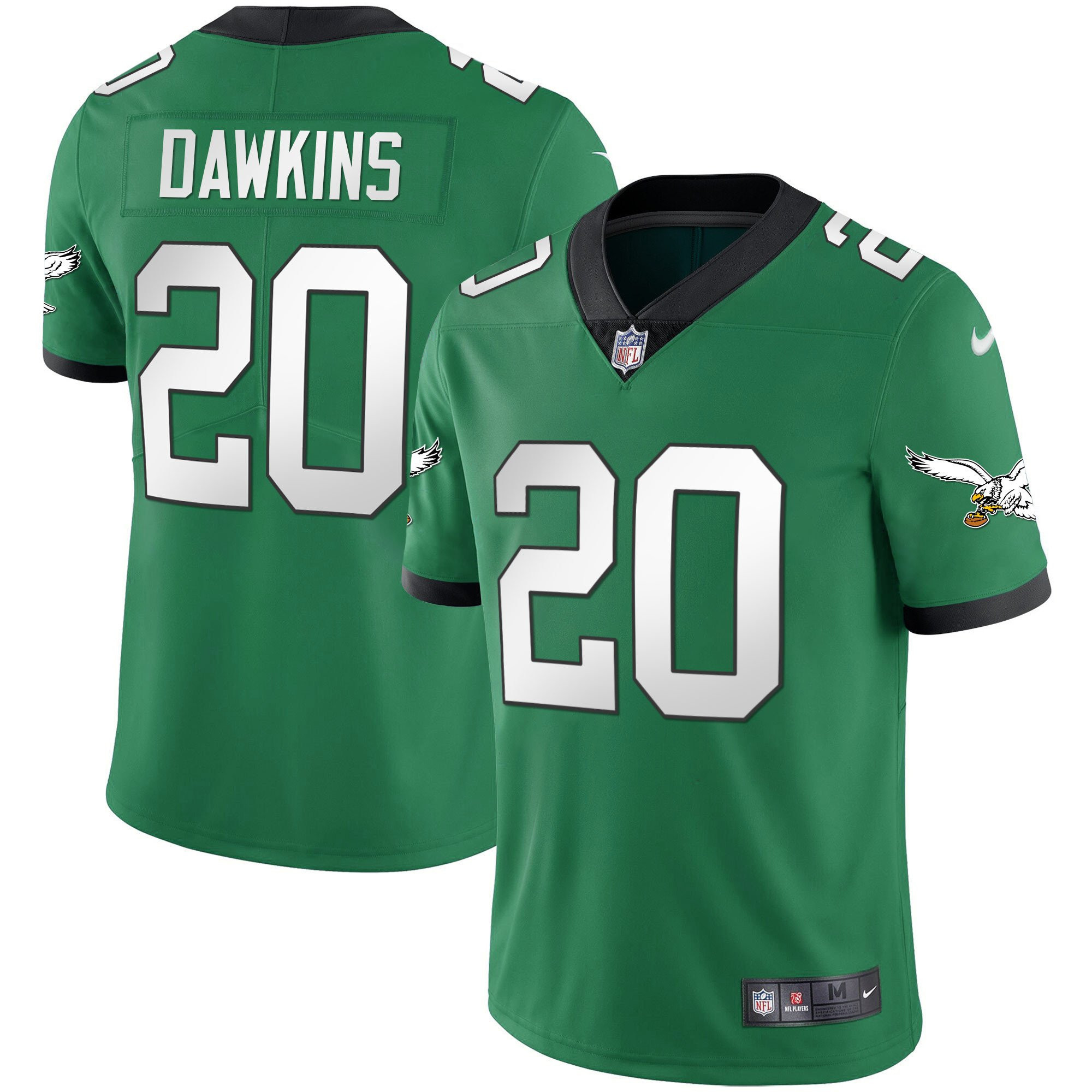 Brian Dawkins Youth's Philadelphia Eagles Kelly Green Gold Green Limited Jersey - All Stitched