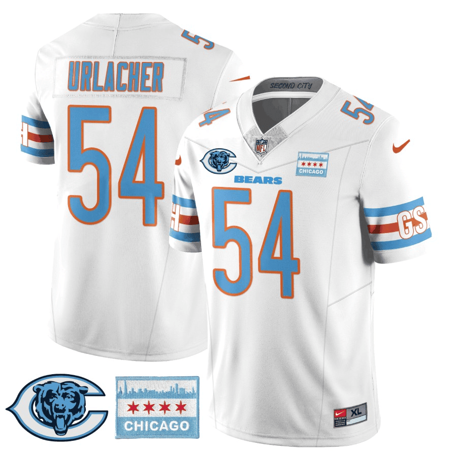 Brian Urlacher MenÃ¯Â¿Â½s Chicago Bears City Edition GSH White Jersey - All Stitched
