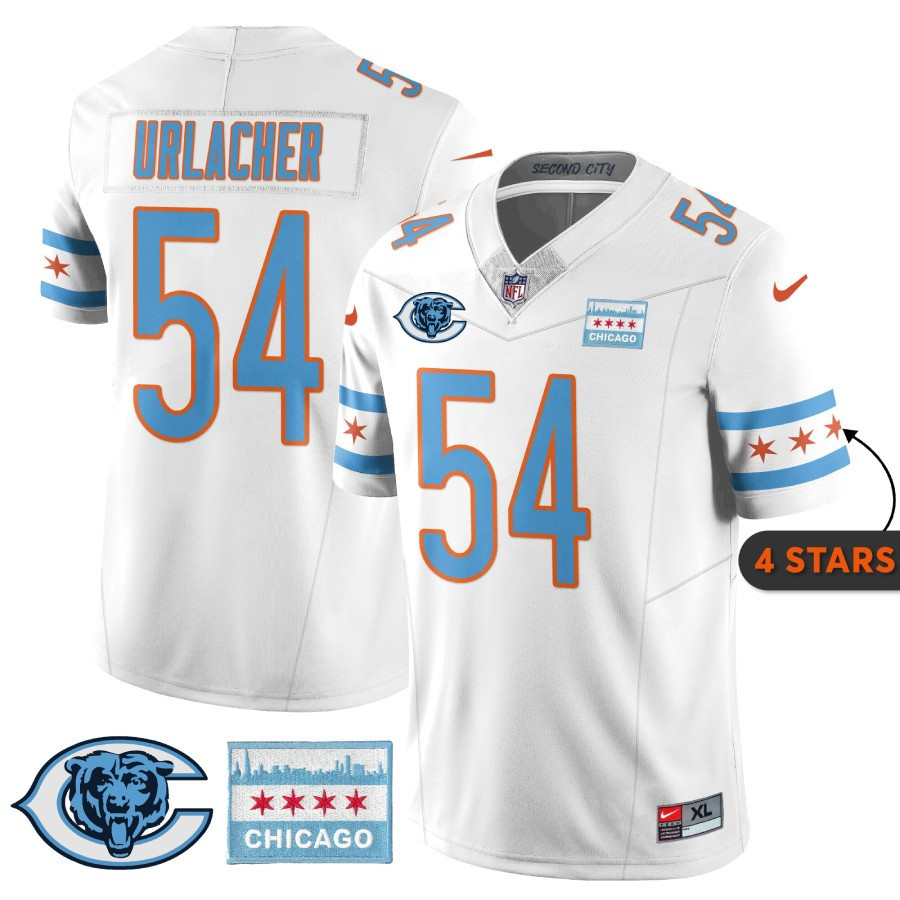 Brian Urlacher MenÃƒÂ¯Ã‚Â¿Ã‚Â½s Chicago Bears City Edition White Jersey - All Stitched