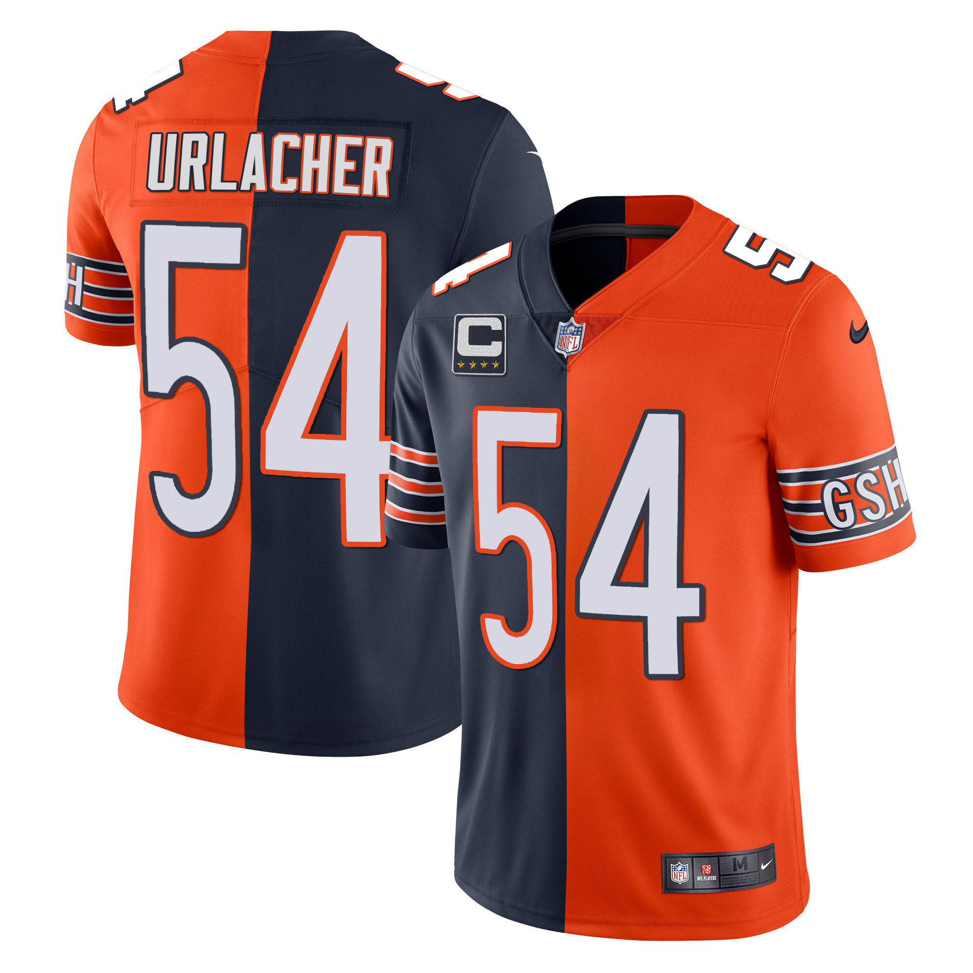 Brian Urlacher Men's Chicago Bears Split Split Jersey - All Stitched