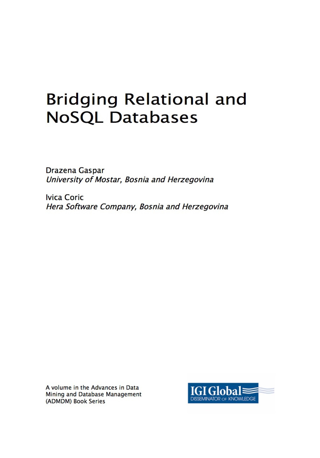 Bridging Relational and NoSQL Databases â€“ PDF/EPUB Version Downloadable