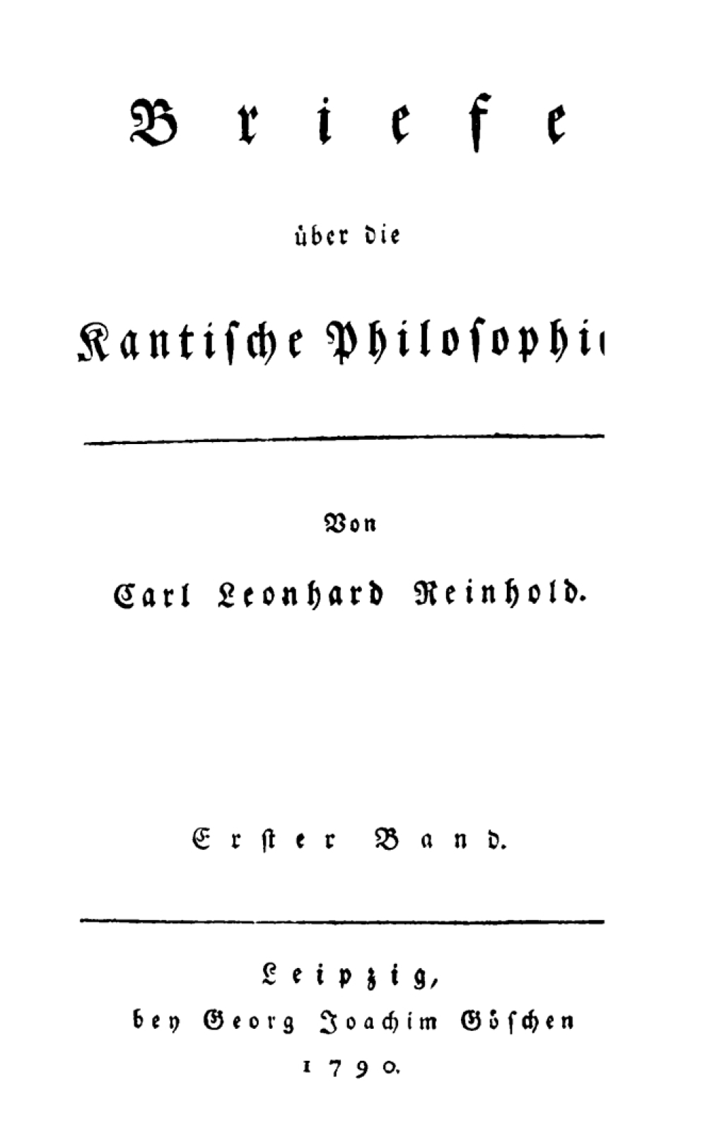 Briefe Ã¼ber die Kantische Philosophie I 1st Edition â€“ PDF/EPUB Version Downloadable