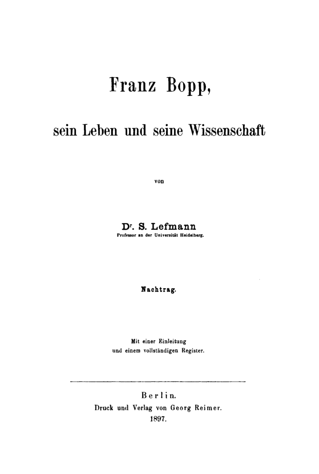 Briefwechsel zwischen Franz Bopp und Wilhelm von Humboldt Mit einer Einleitung und einem vollstÃ¤ndigen Register 1st Edition â€“ PDF/EPUB Version Downloadable