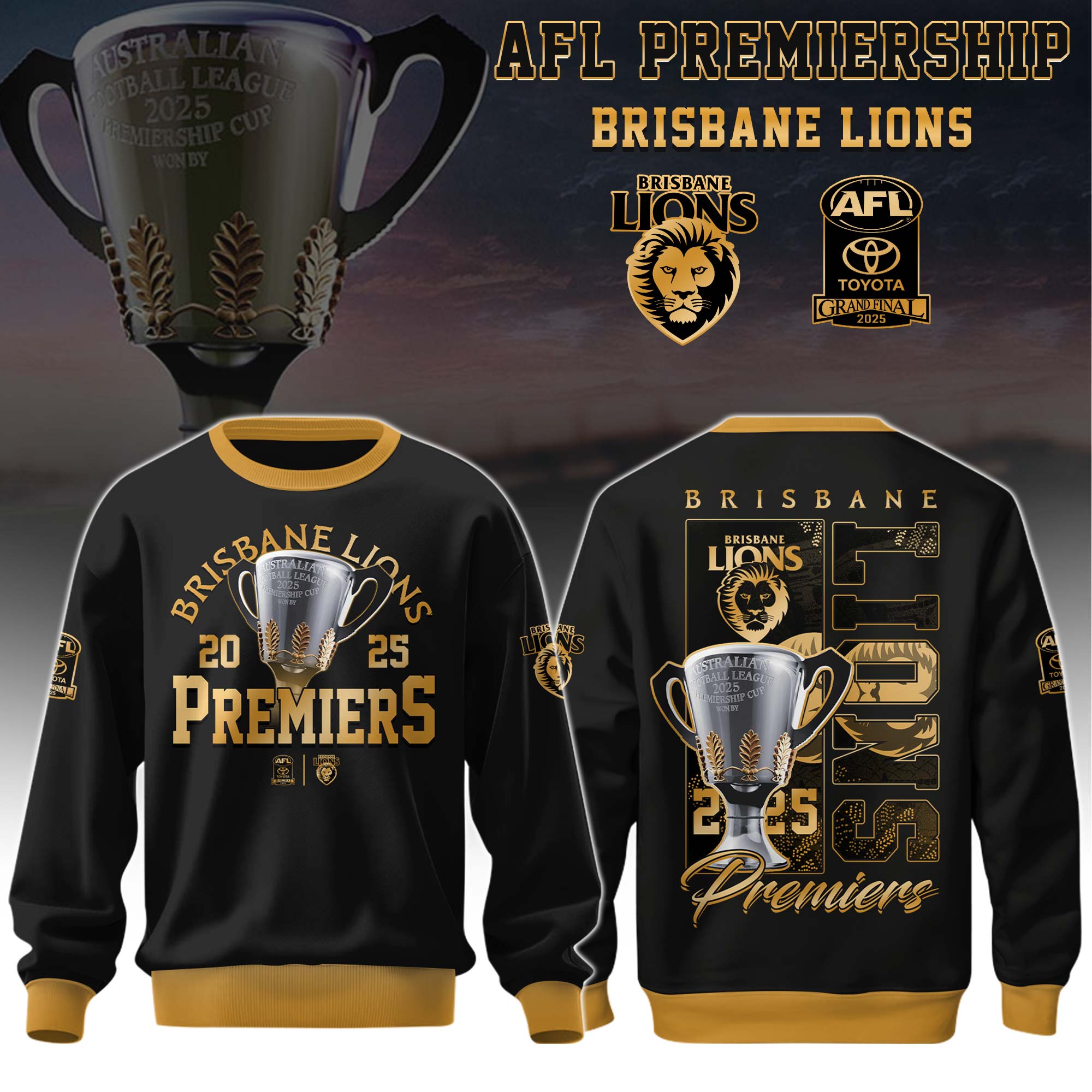Brisbane Lionsâ€“ AFL 2025 Champions Sweater
