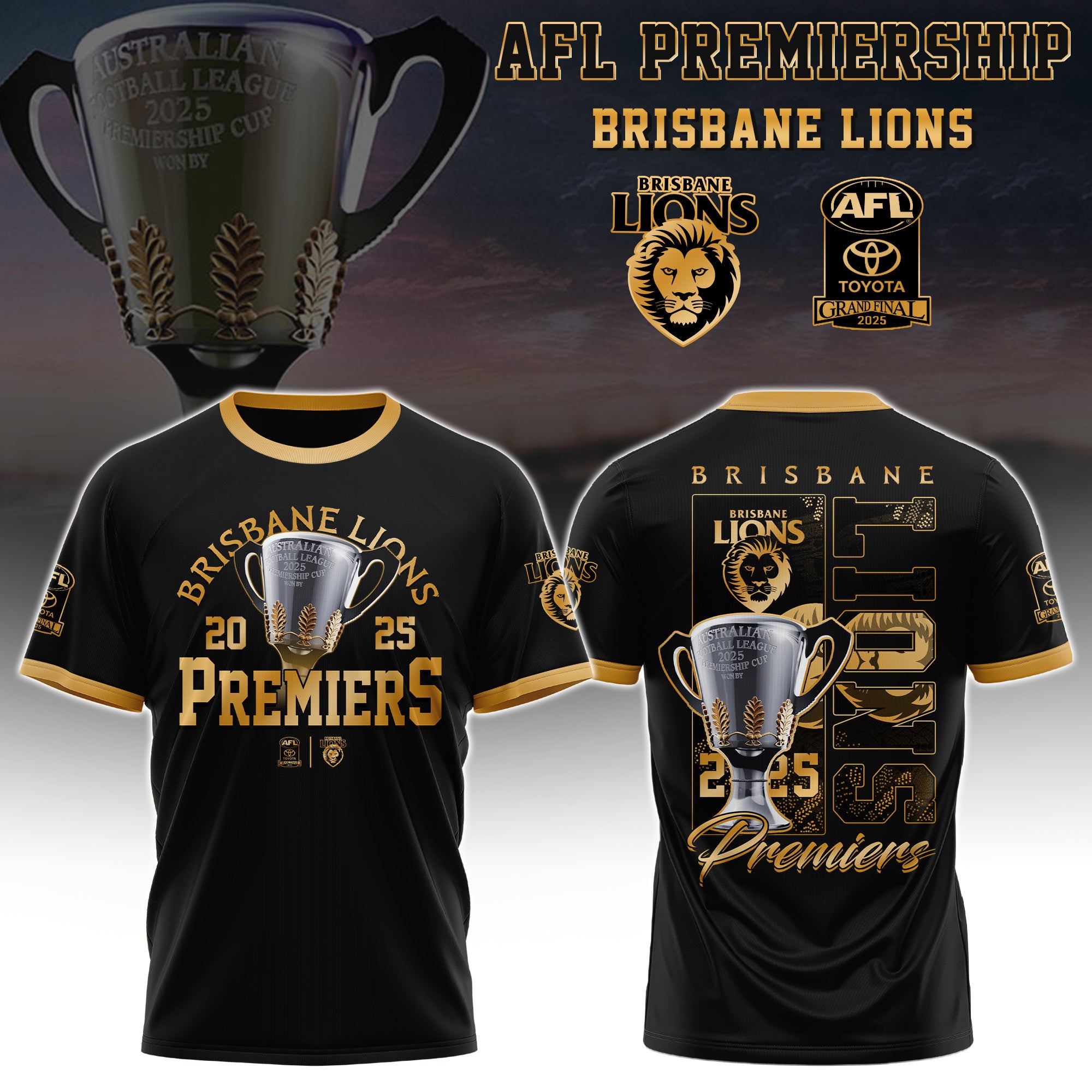 Brisbane Lions â€“ AFL 2025 Champions T-shirt