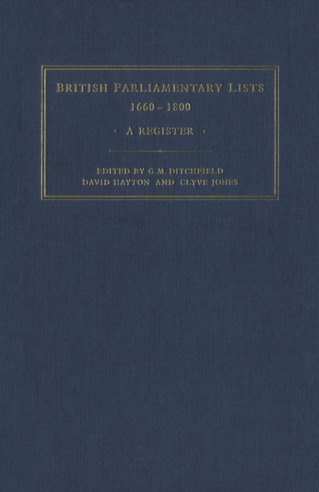 British Parliamentary Lists, 1660-1880 1st Edition â€“ PDF/EPUB Version Downloadable