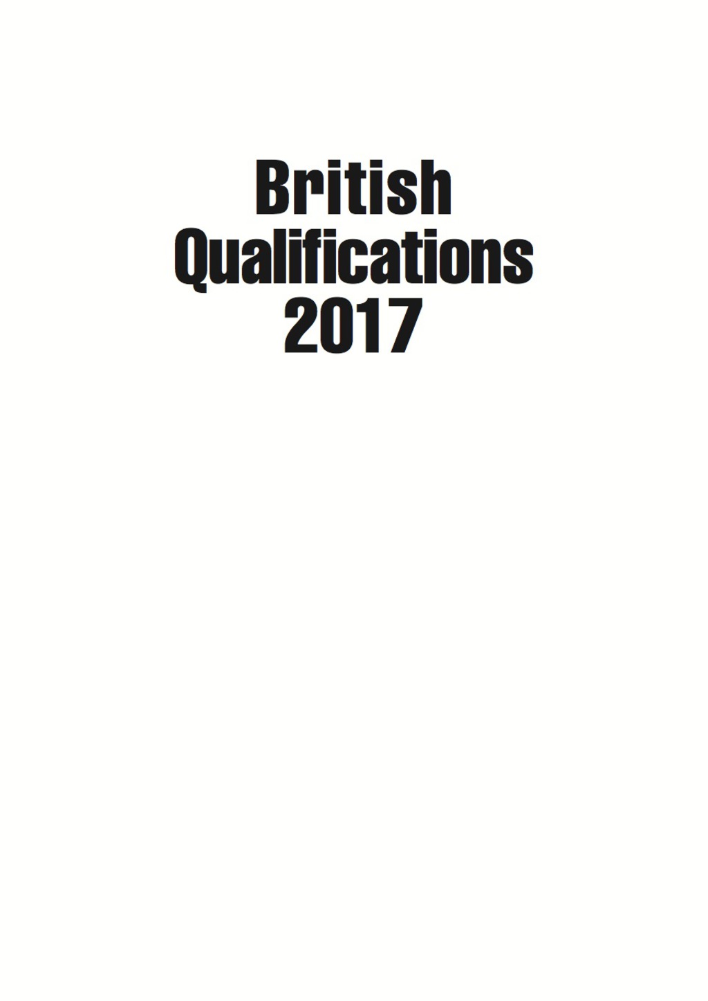 British Qualifications 2017 47th Edition â€“ PDF/EPUB Version Downloadable