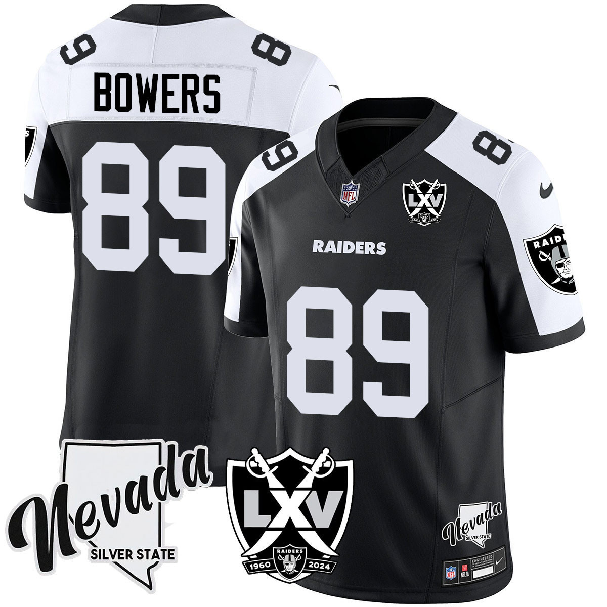 Brock Bowers Men's Las Vegas Raiders 2024 Vapor Limited Black Alternate Jersey - All Stitched