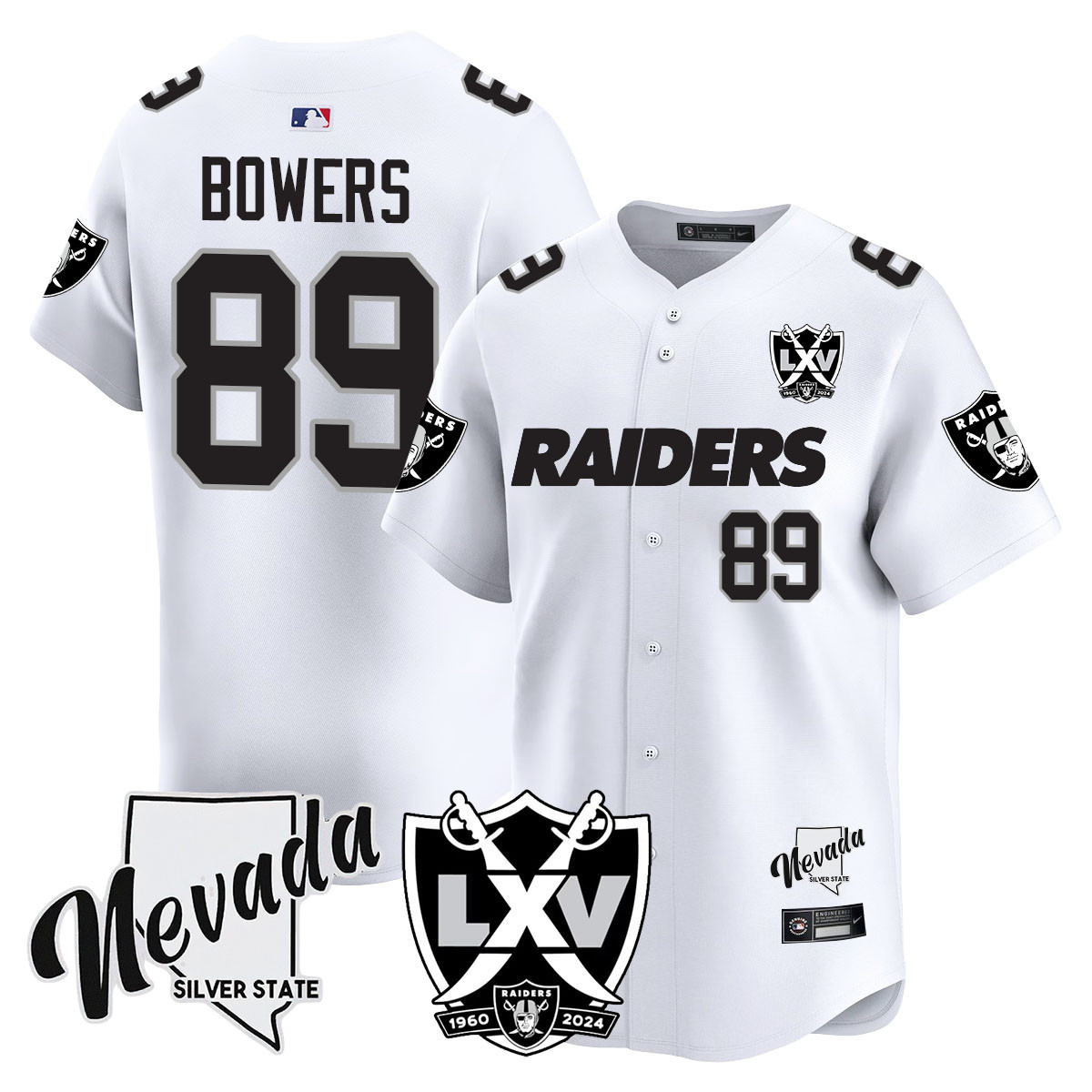Brock Bowers Men's Las Vegas Raiders 2024 Vapor Premier Limited White Limited Jersey - All Stitched