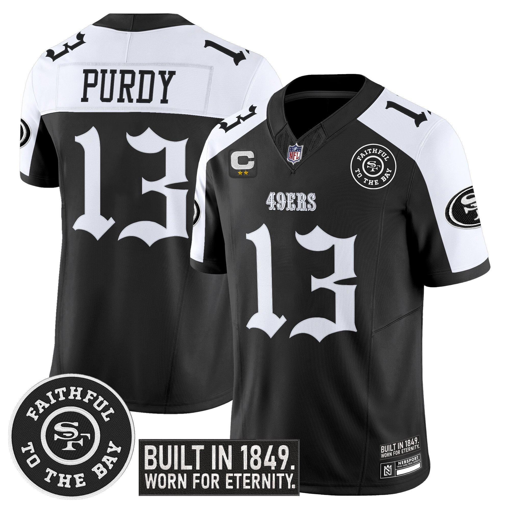 Brock Purdy Men's San Francisco 49ers 'Fog City Gothic Edition' Vapor Limited Alternate Jersey - All Stitched