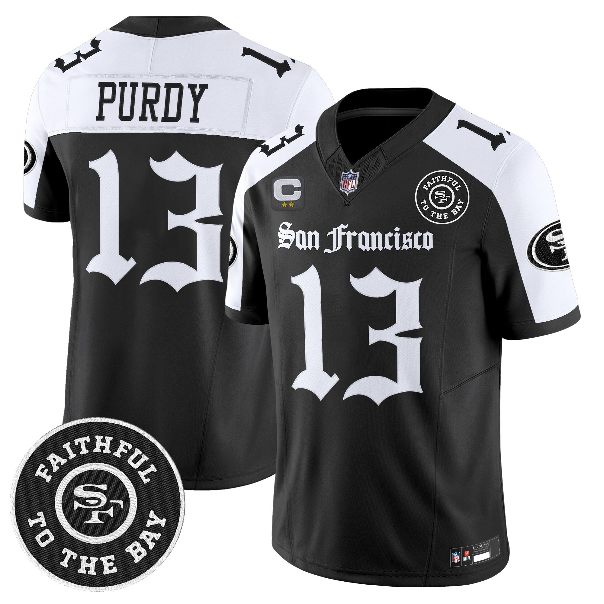 Brock Purdy Men's San Francisco 49ers 'Gothic Edition' Vapor Limited Alternate Jersey - All Stitched