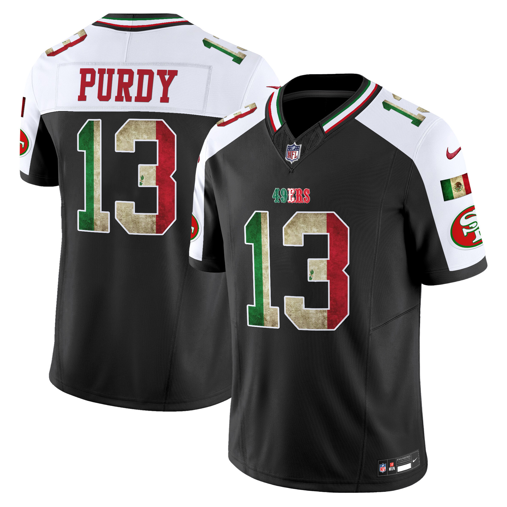 Brock Purdy Men's San Francisco 49ers Mexico Vapor Limited Black Alternate Jersey - All Stitched