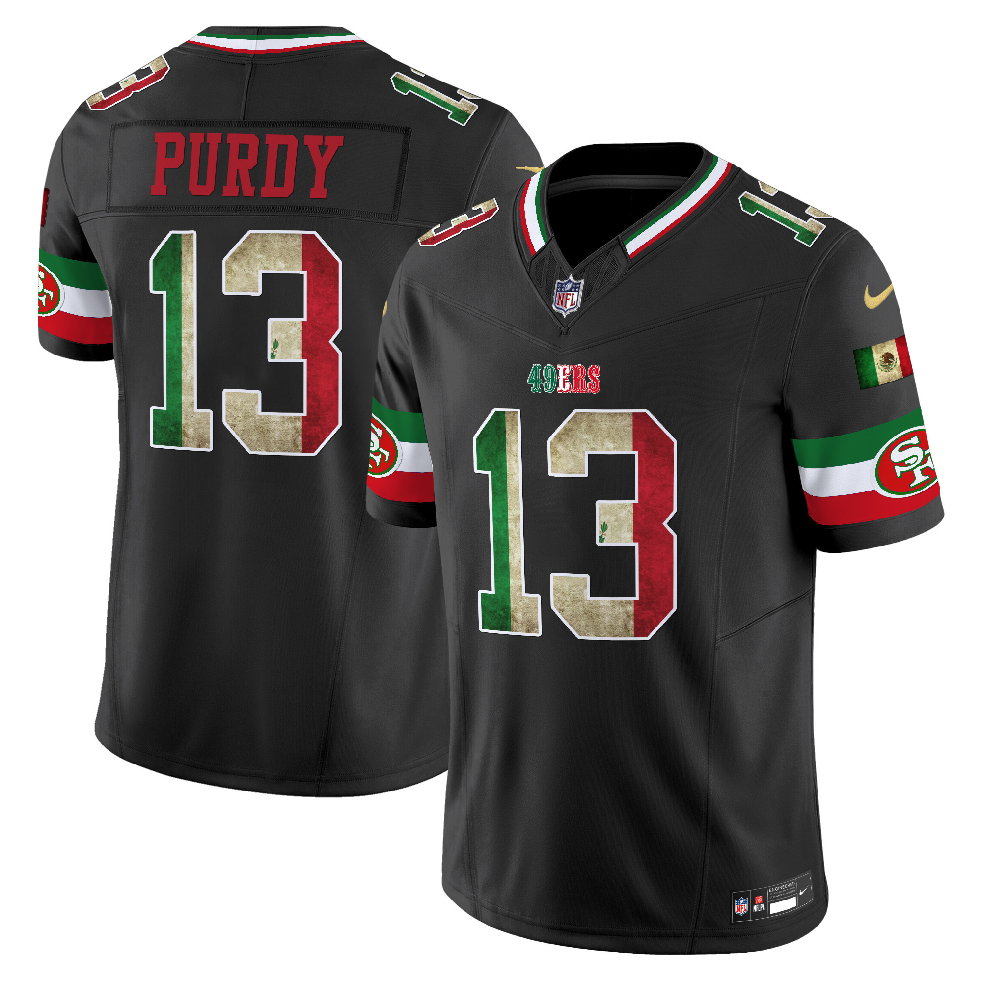 Brock Purdy Men's San Francisco 49ers Mexico Vapor Limited Black Jersey - All Stitched