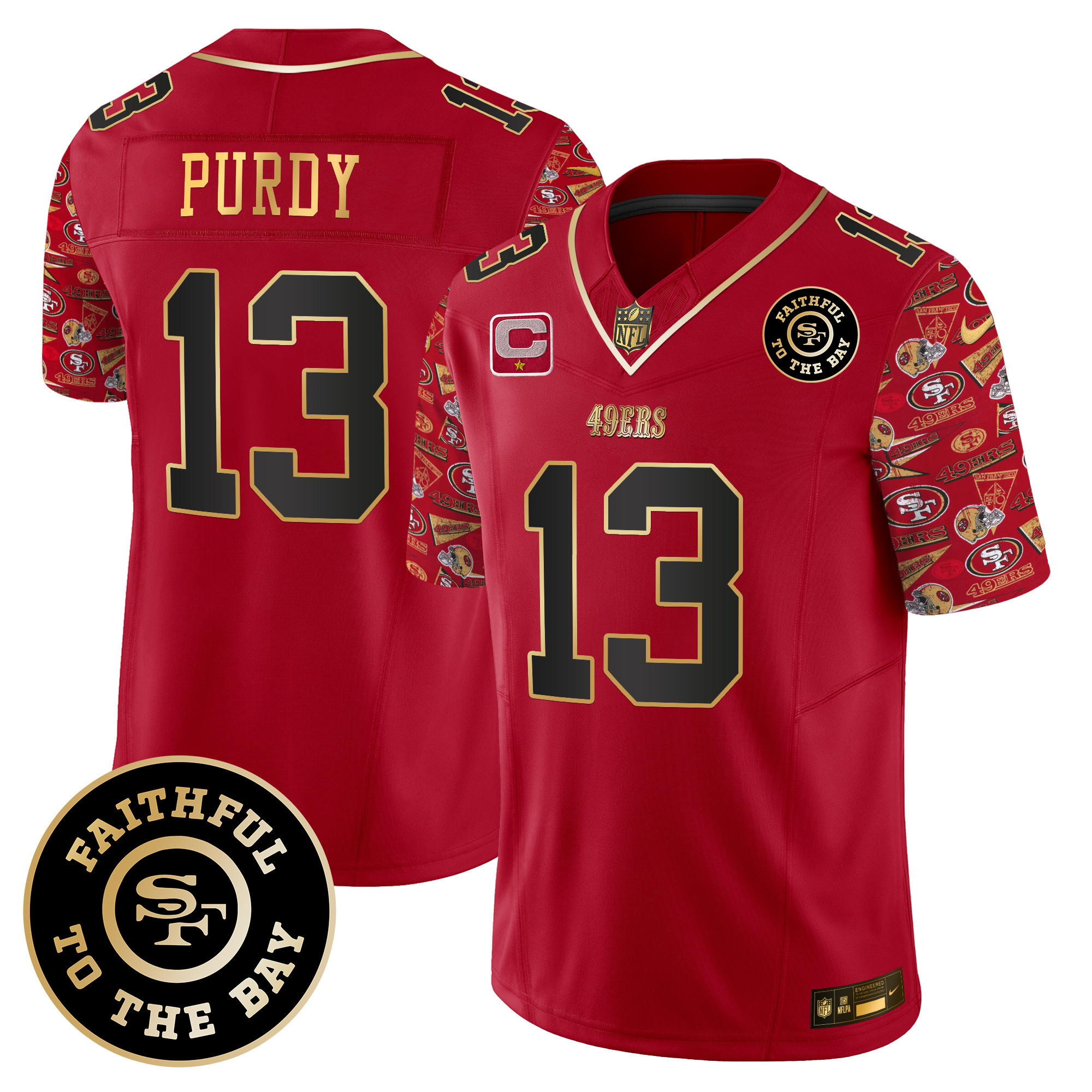 Brock Purdy Men's San Francisco 49ers Pattern Style Vapor Limited Scarlet Limited Jersey - All Stitched