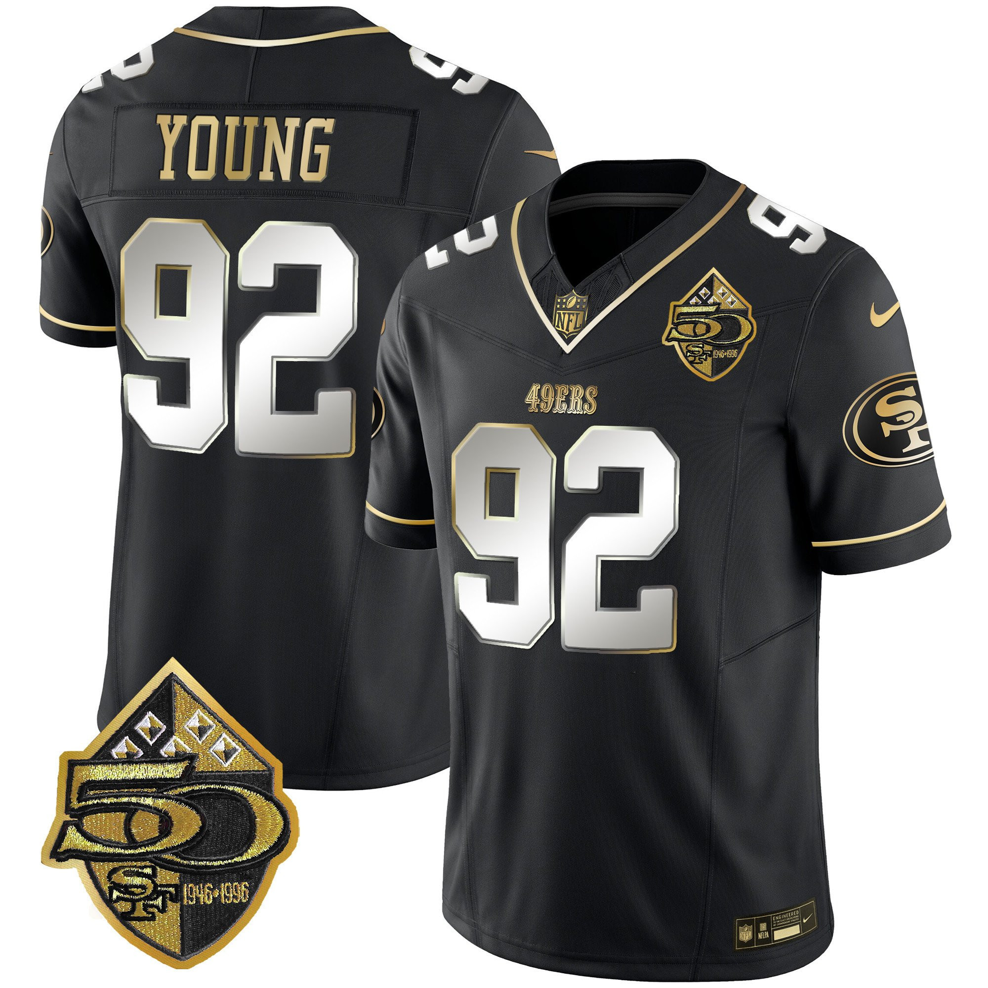 Brock Purdy San Francisco 49ers 50th Anniversary Patch Vapor Limited Black Limited Jersey - All Stitched