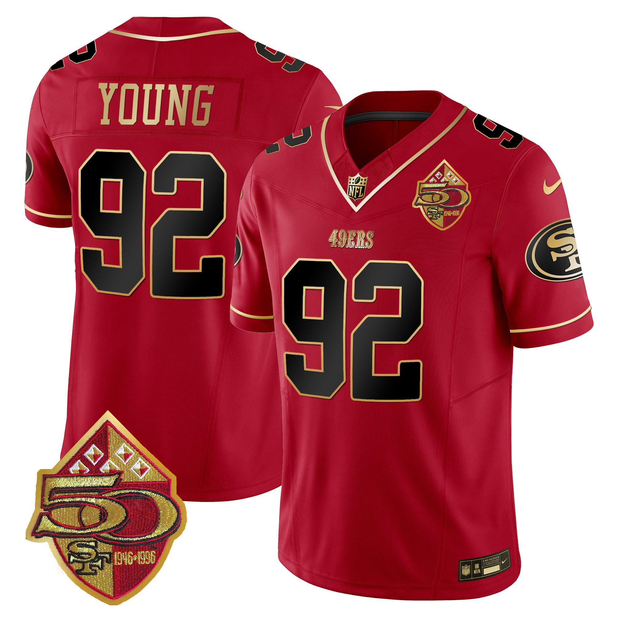 Brock Purdy San Francisco 49ers 50th Anniversary Patch Vapor Limited Scarlet Limited Jersey - All Stitched