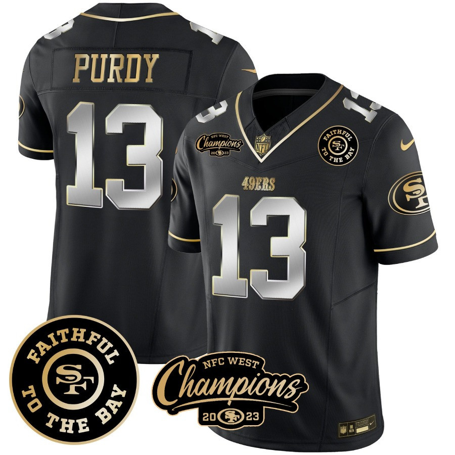 Brock Purdy San Francisco 49ers Vapor Limited NFC West Champs Black Jersey - All Stitched