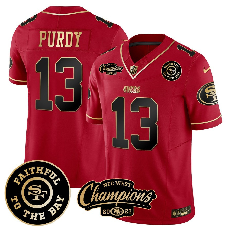 Brock Purdy San Francisco 49ers Vapor Limited NFC West Champs Red Jersey - All Stitched
