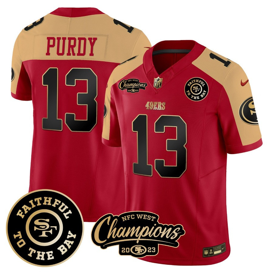 Brock Purdy San Francisco 49ers Vapor Limited NFC West Champs Red/Brown Jersey - All Stitched