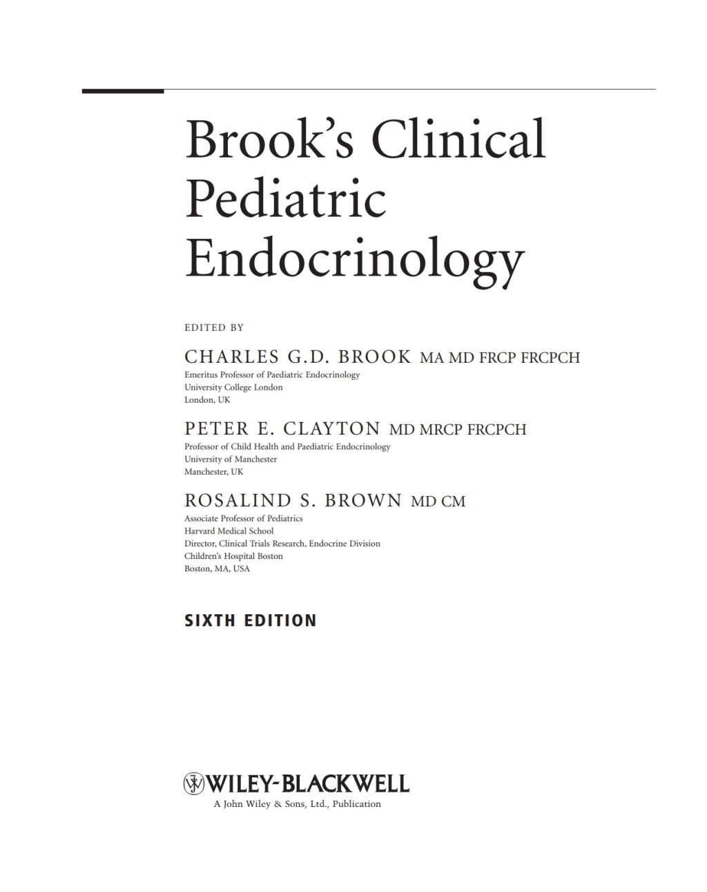 Brook's Clinical Pediatric Endocrinology 1st Edition â€“ PDF/EPUB Version Downloadable