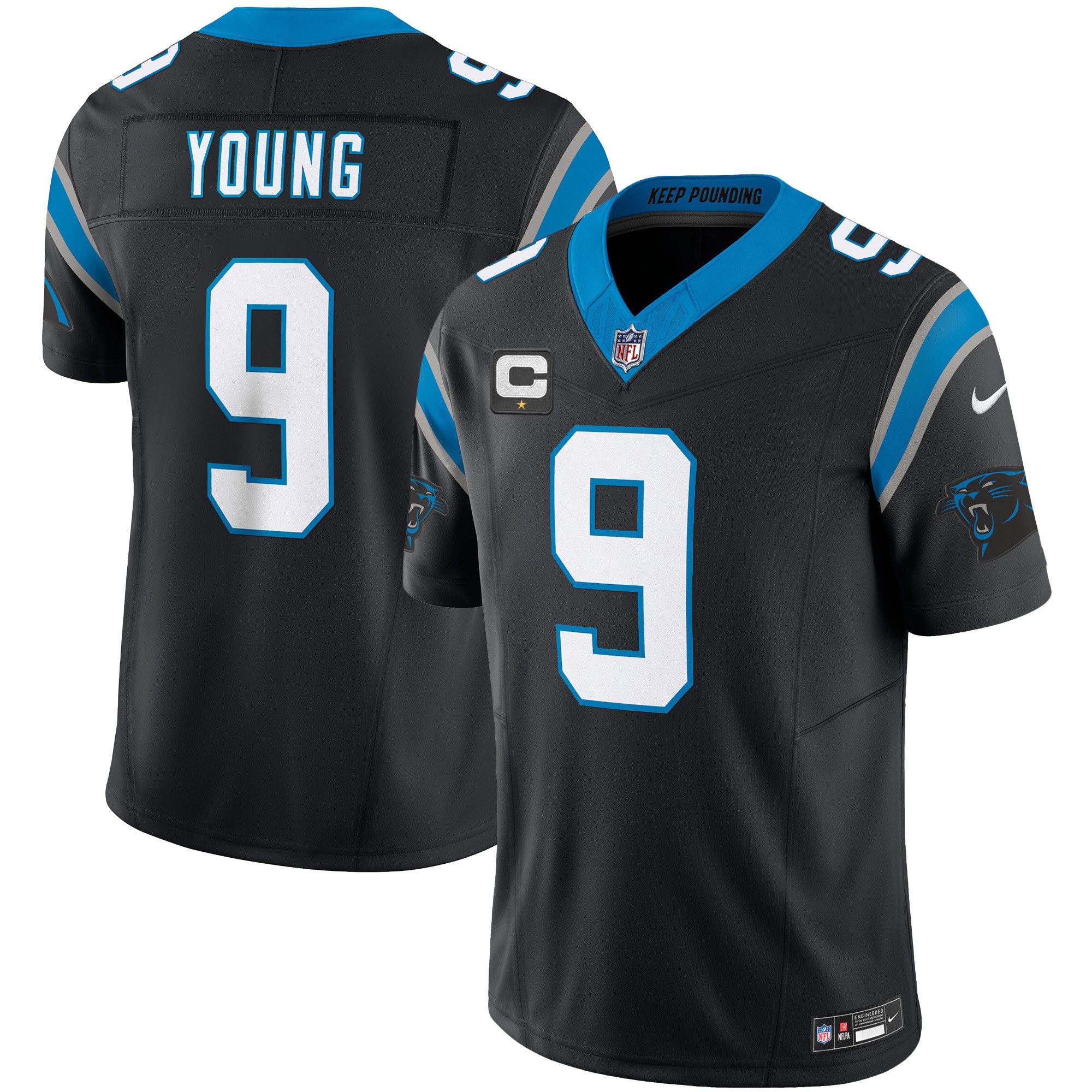 Bryce Young Men's Carolina Panthers Vapor Limited Black Jersey - All Stitched