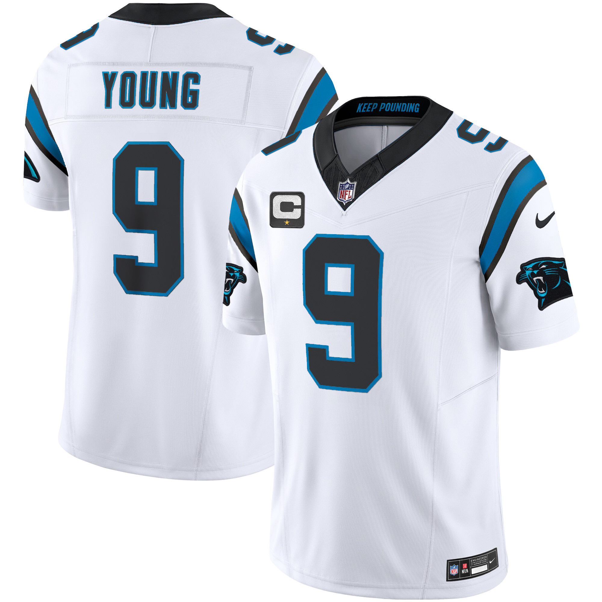 Bryce Young Men's Carolina Panthers Vapor Limited White Jersey - All Stitched