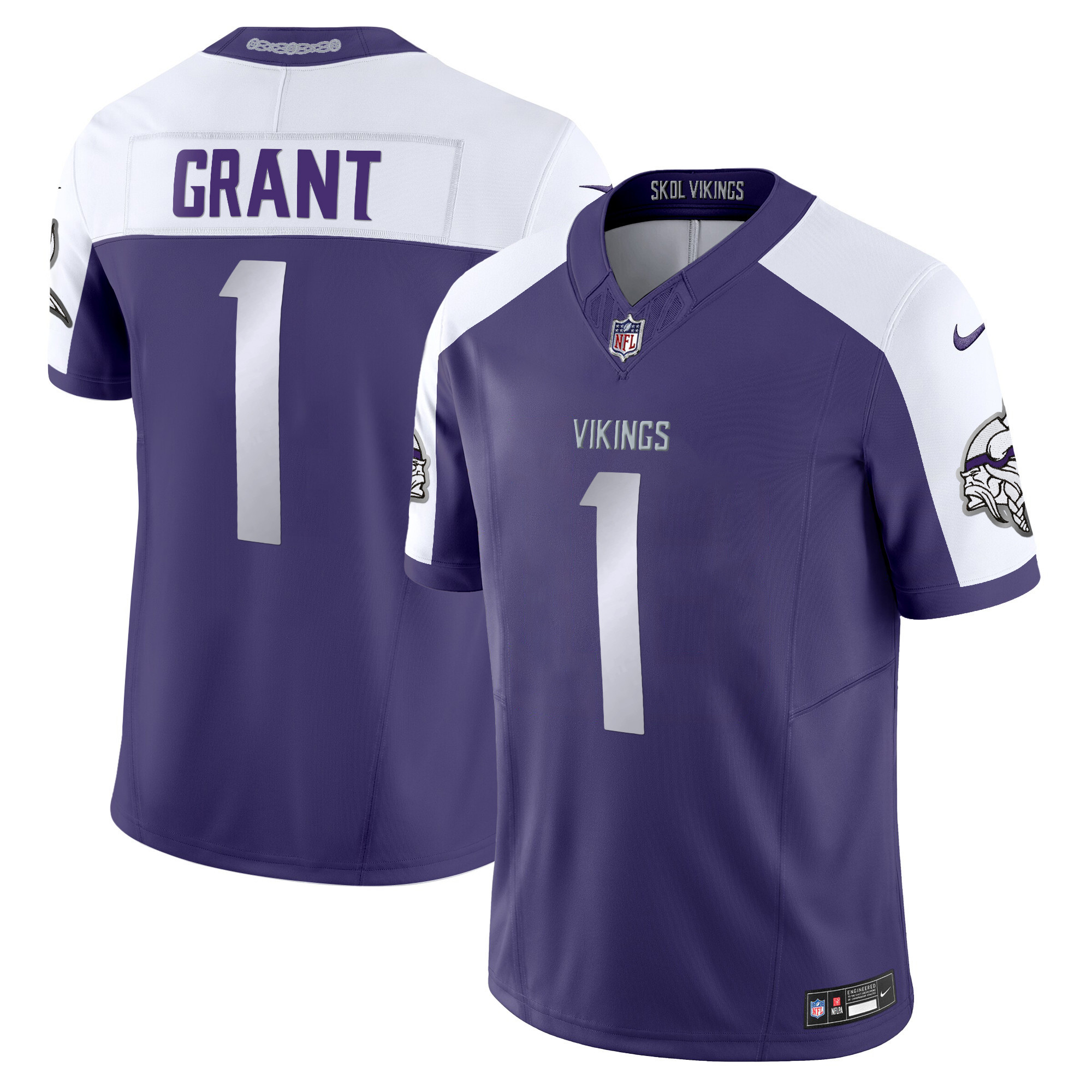Bud Grant Men's 2024 Minnesota Vikings Winter Warrior Vapor Limited Purple Alternate Jersey - All Stitched