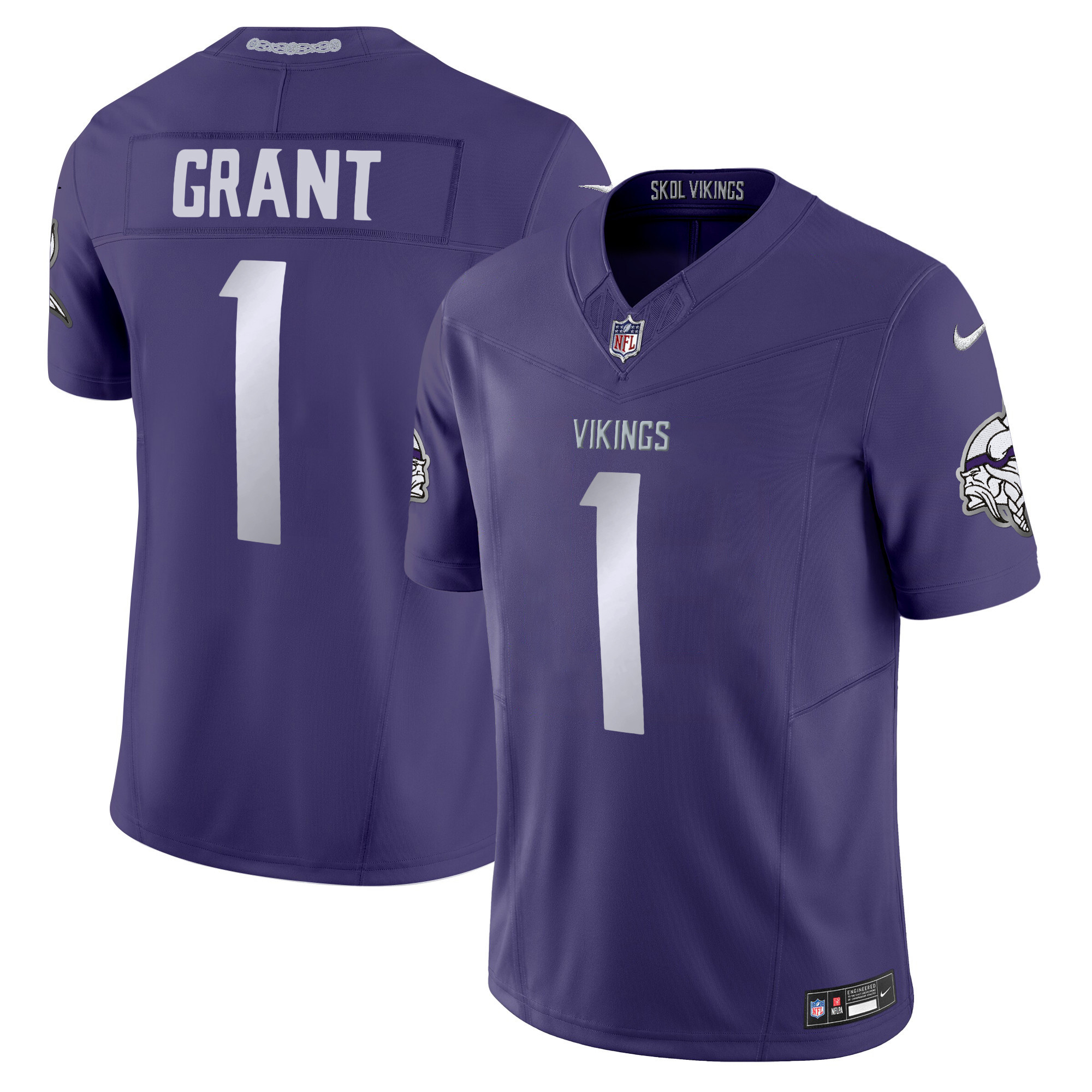 Bud Grant Men's 2024 Minnesota Vikings Winter Warrior Vapor Limited Purple Jersey - All Stitched