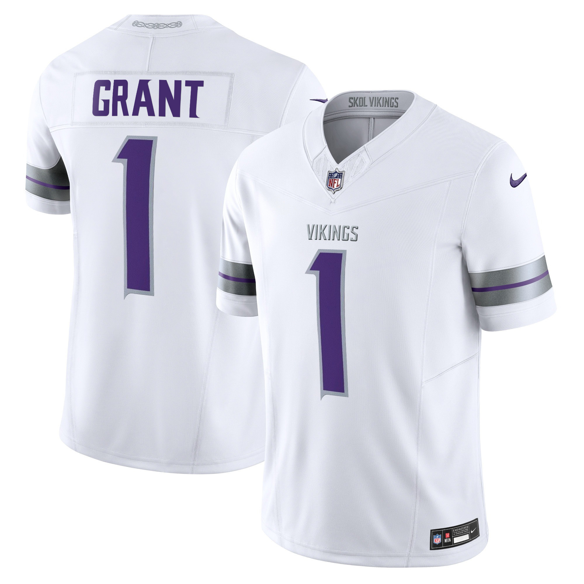 Bud Grant Men's 2024 Minnesota Vikings Winter Warrior Vapor Limited White Jersey - All Stitched