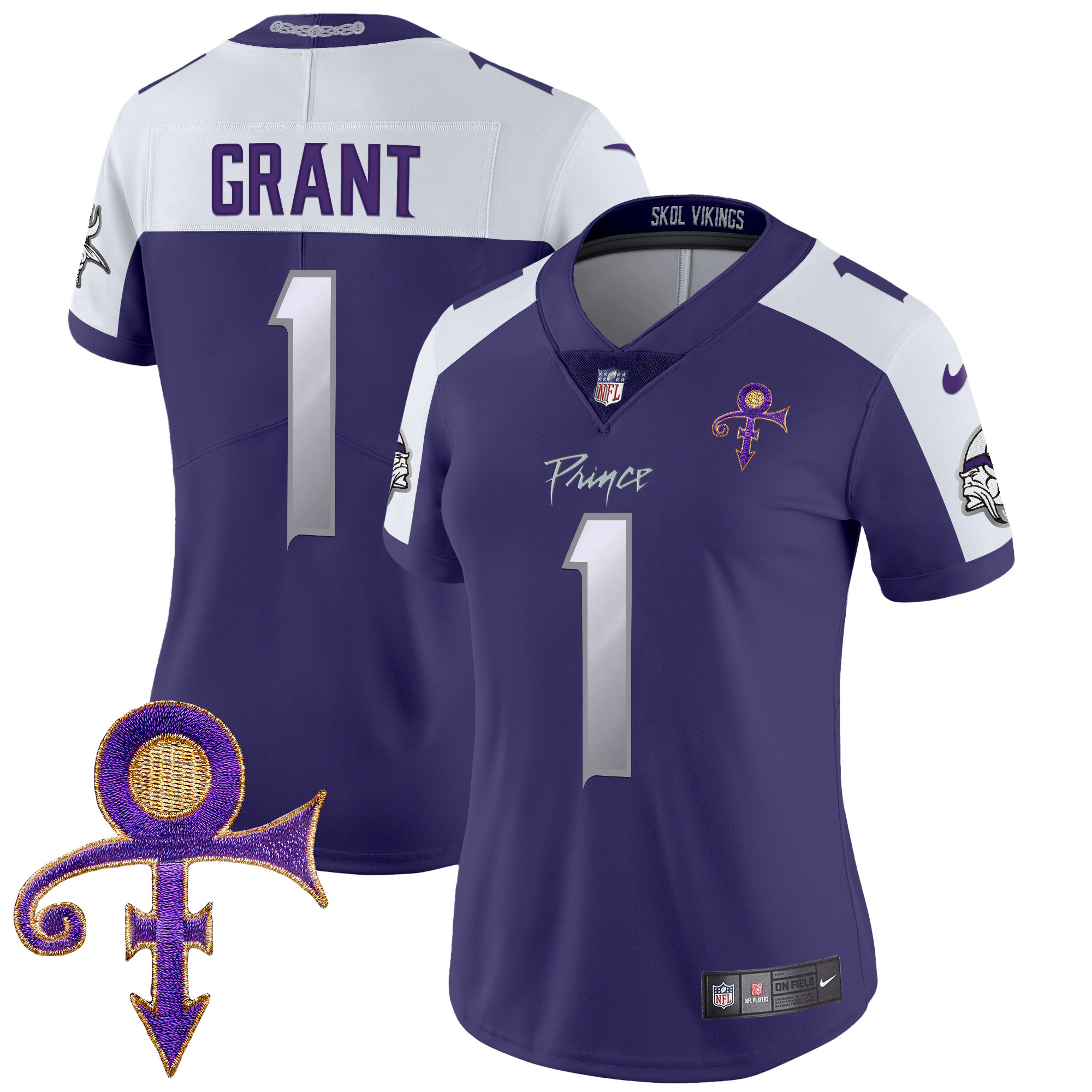 Bud Grant Women's Minnesota Vikings 2024 Prince Vapor Limited Purple Alternate Jersey - All Stitched