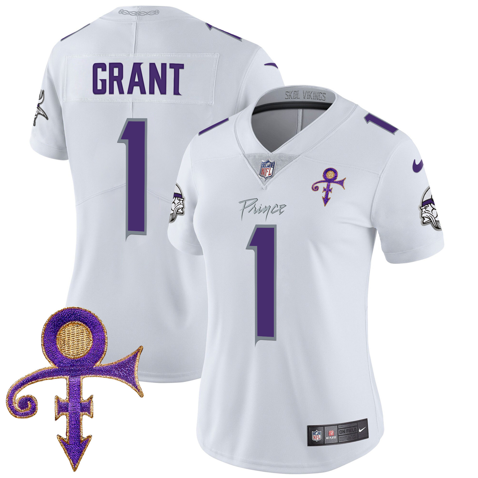 Bud Grant Women's Minnesota Vikings 2024 Prince Vapor Limited White Limited Jersey - All Stitched