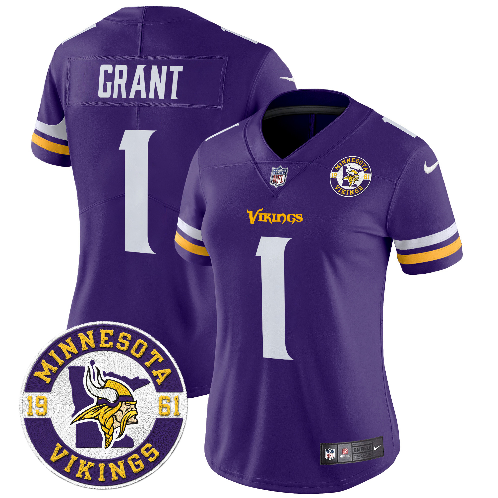 Bud Grant Women's Minnesota Vikings 2024 Vapor Limited Purple Jersey - All Stitched
