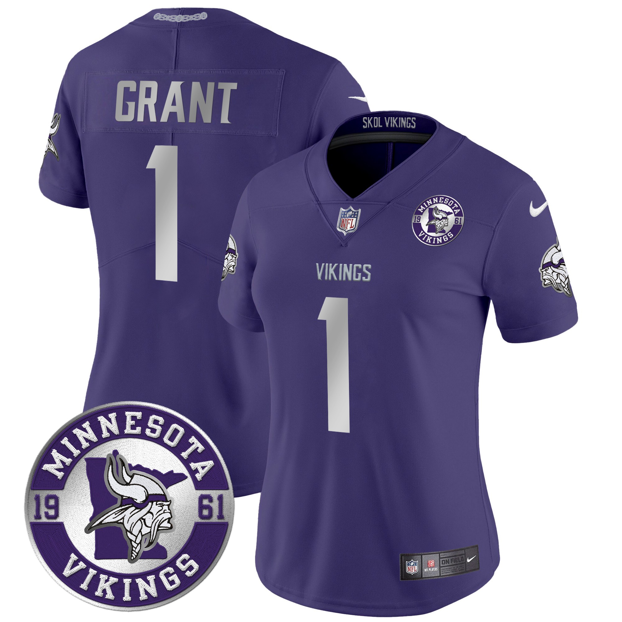 Bud Grant Women's Minnesota Vikings 2024 Vapor Limited Purple Jersey - All Stitched