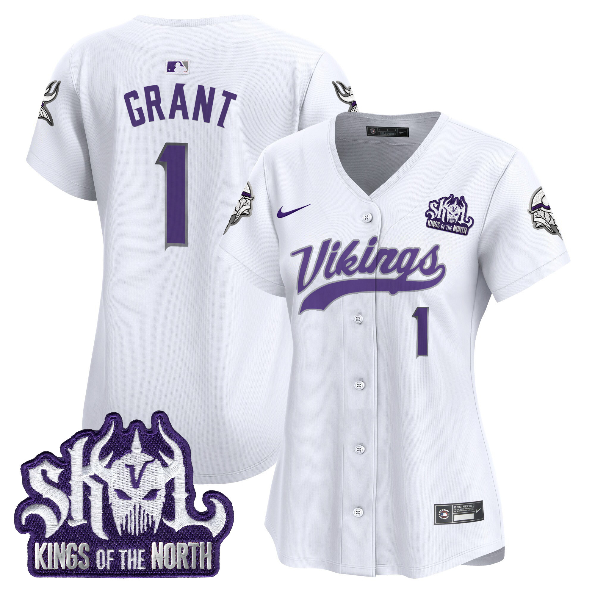 Bud Grant Women's Minnesota Vikings Kings Of The North Patch Vapor Premier Limited Winter Warrior Jersey - All Stitched