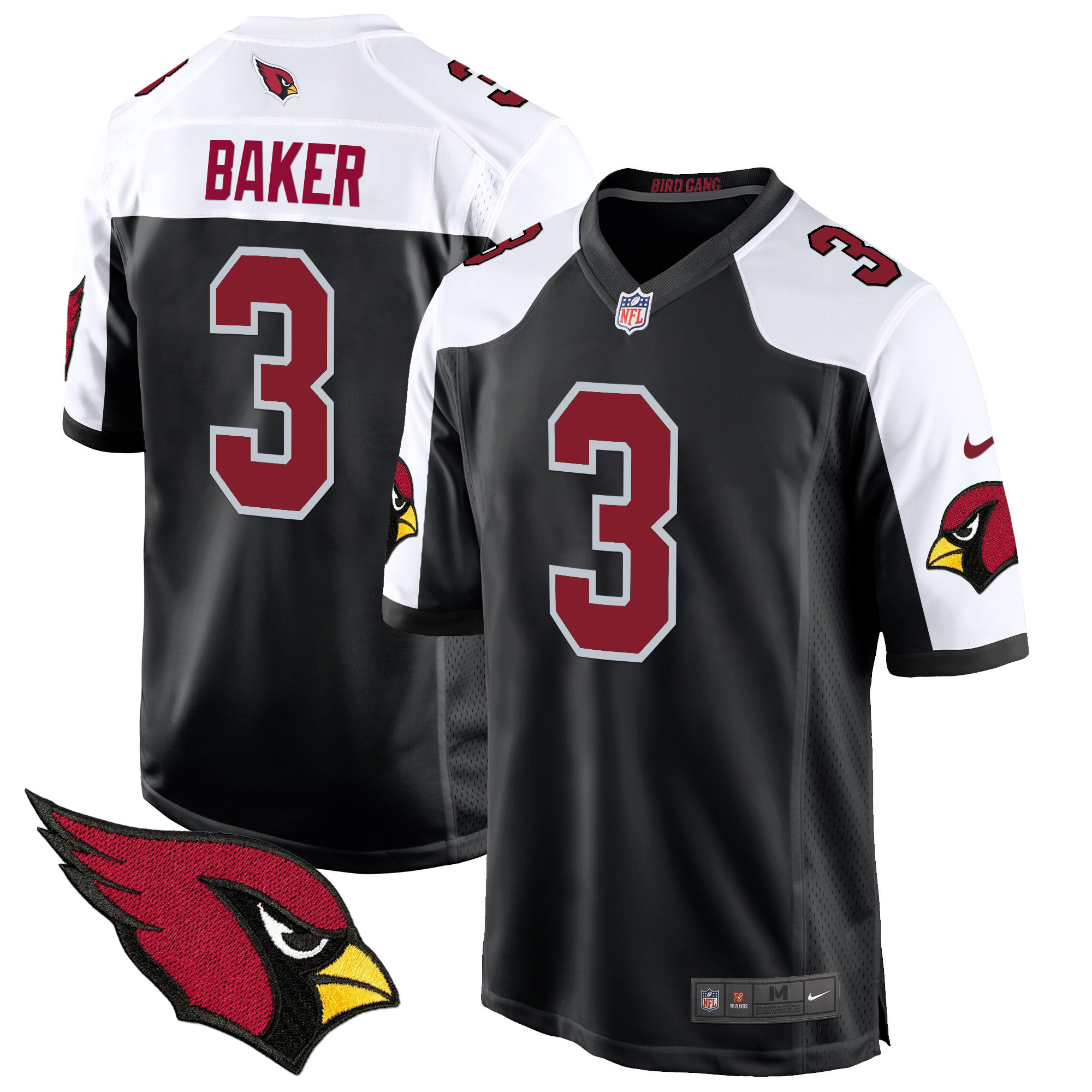 Budda Baker Men's Arizona Cardinals 2024 Game Black Alternate Jersey - All Stitched