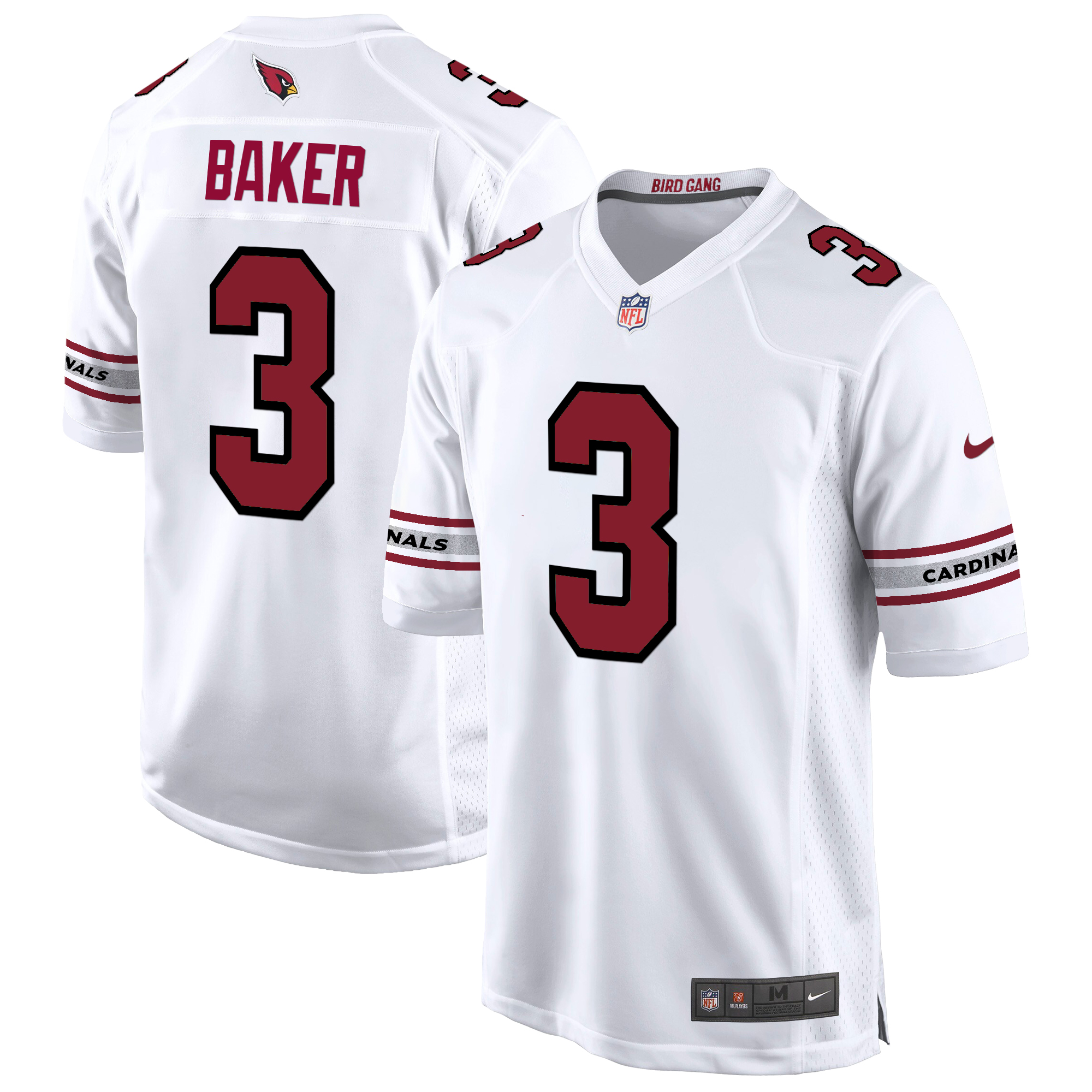 Budda Baker Men's Arizona Cardinals 2024 Game White Jersey - All Stitched