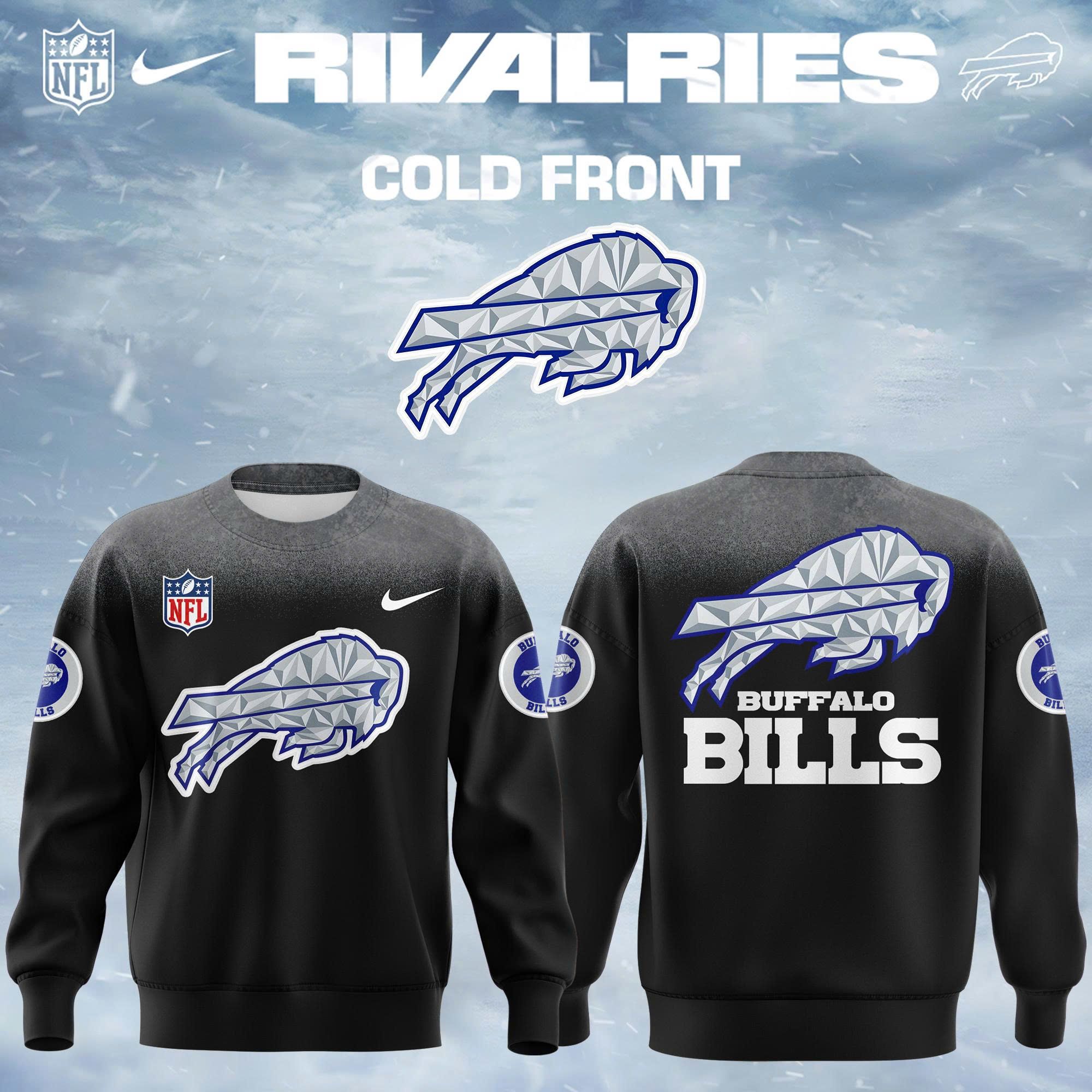 Buffalo Bills 2025-26 Rivalries Cold Front Black Crewneck Sweatshirt