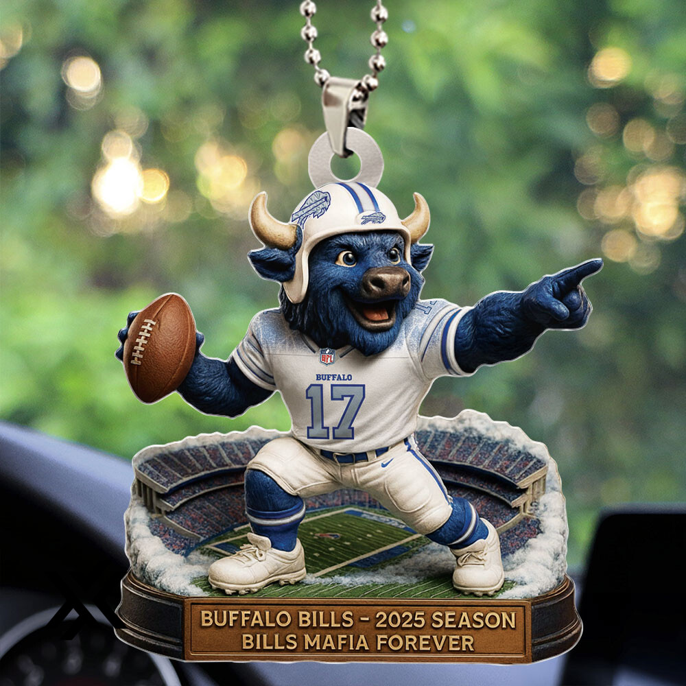 Buffalo Bills 2025 Season 2-Sided Acrylic Car Ornament Custom
