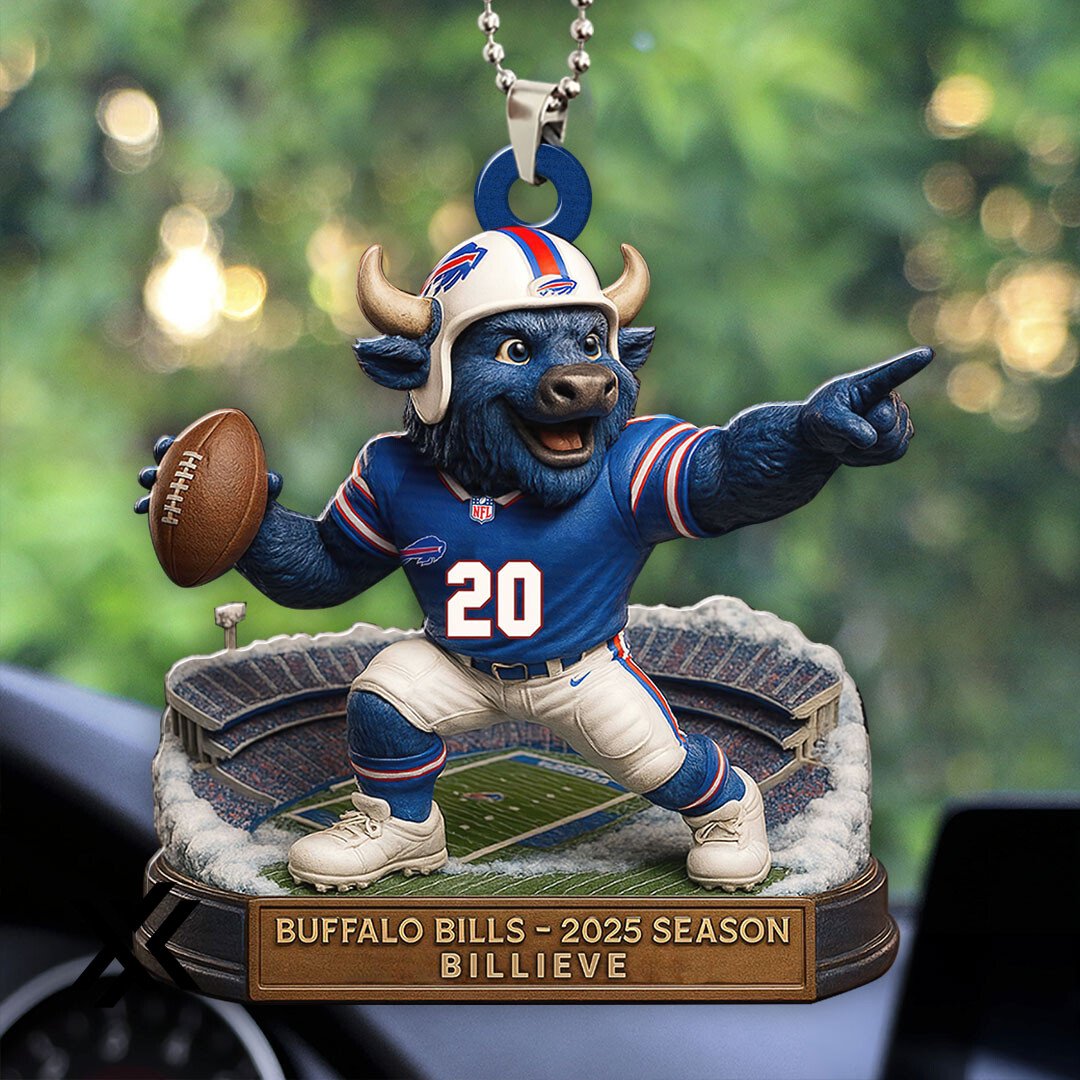 Buffalo Bills 2025 Season 2-Sided Acrylic Car Ornament Custom