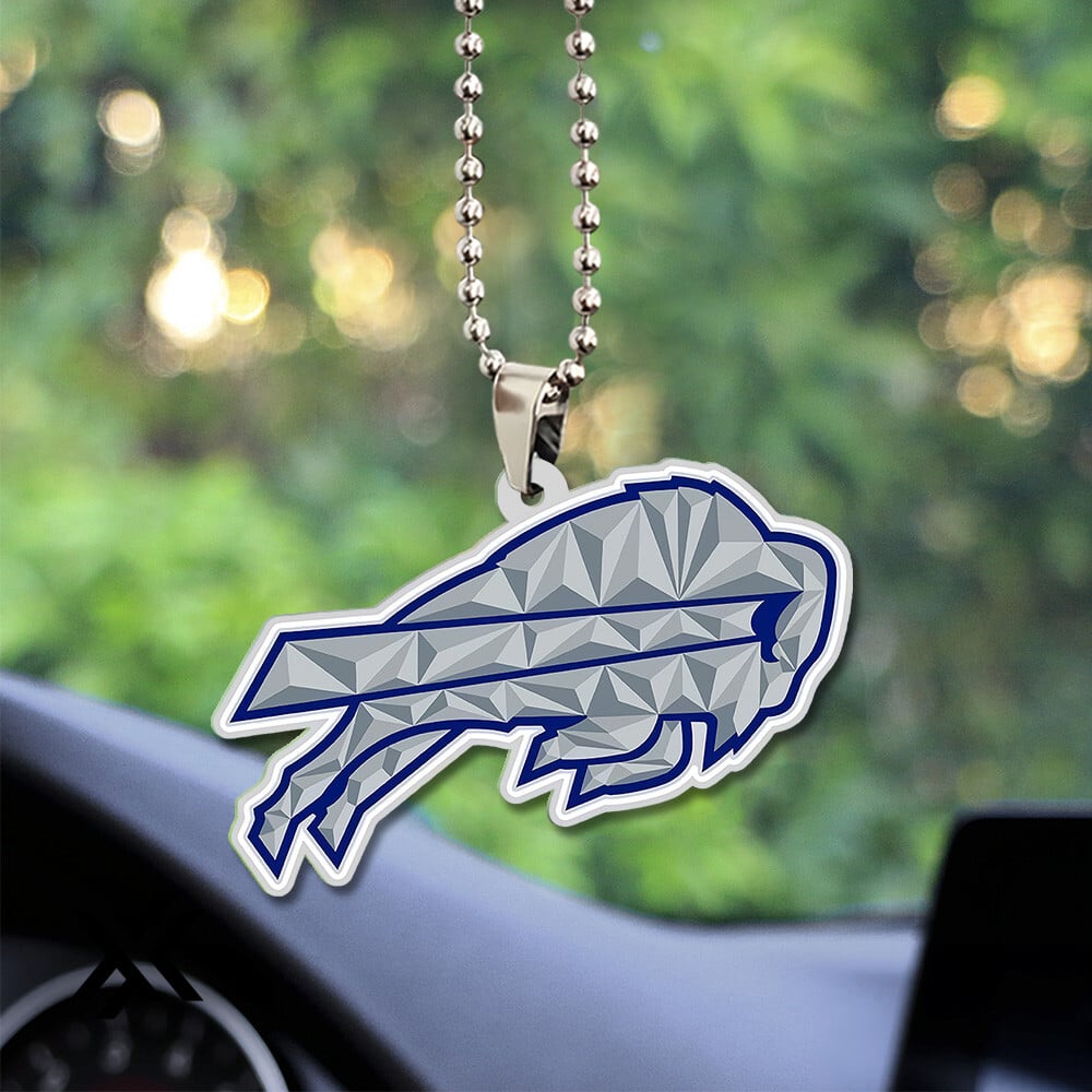 Buffalo Bills Custom Shape 2-Sided Acrylic Car Ornament