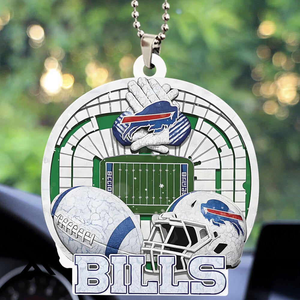 Buffalo Bills Custom Shape 2-Sided Acrylic Car Ornament