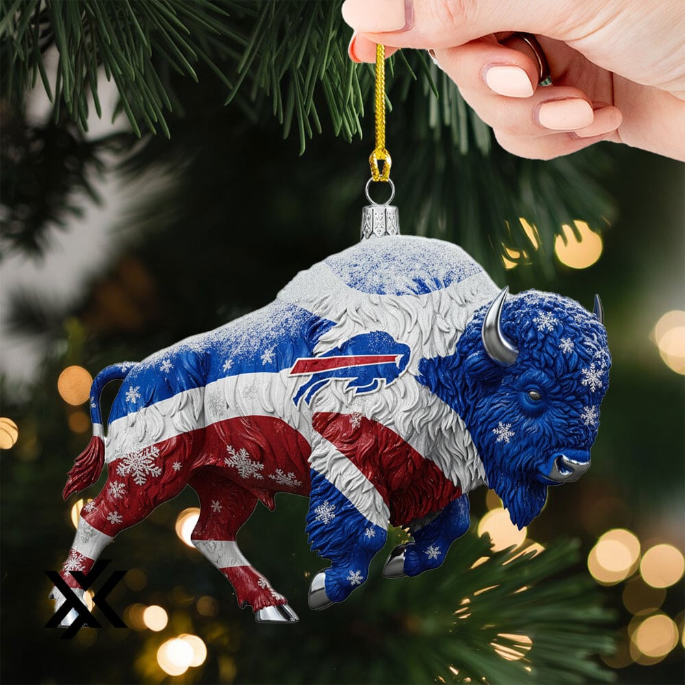 Buffalo Bills Custom Shape Double-Sided Acrylic Ornament