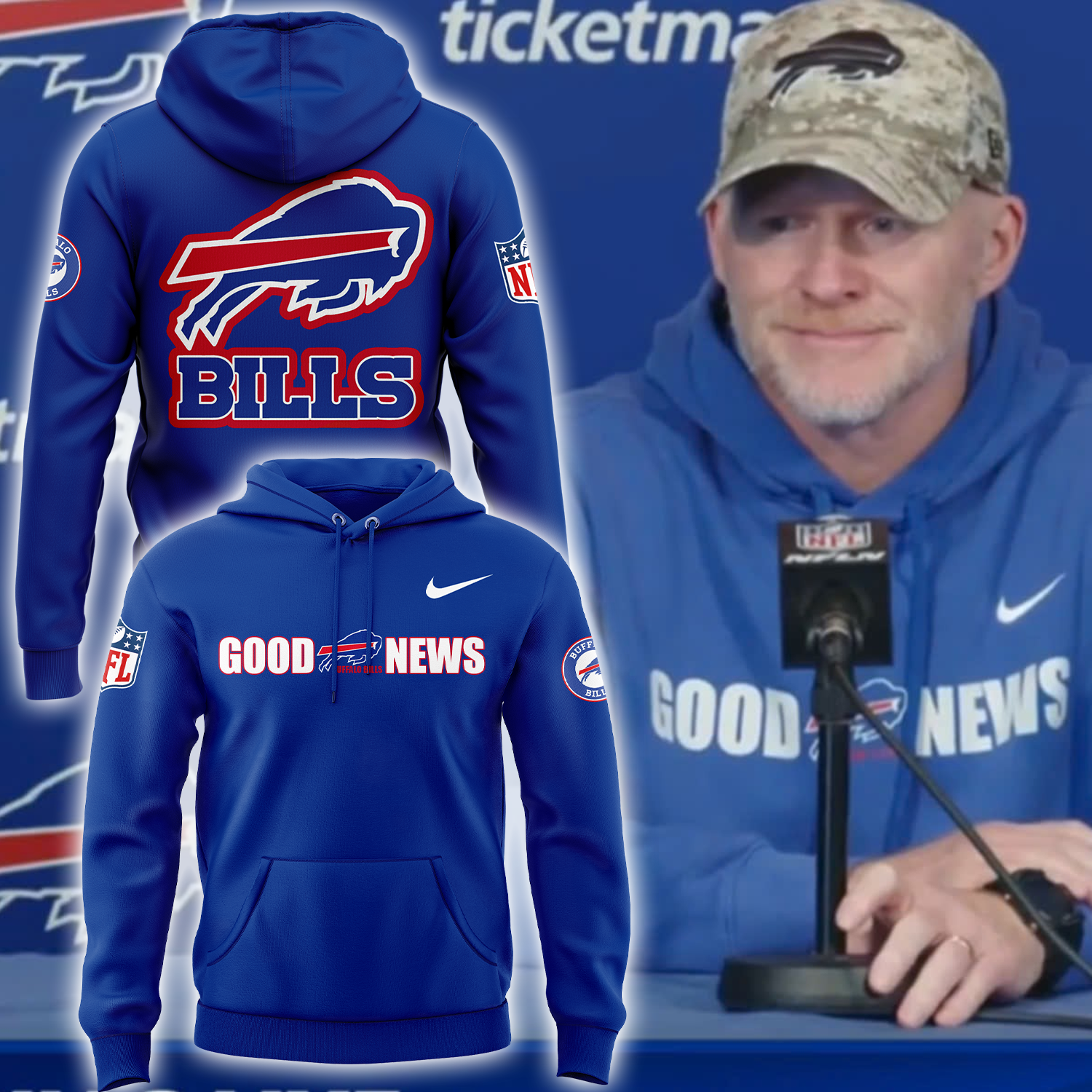 Buffalo Bills "Good New" Comfortable Fan Fleece Hoodie