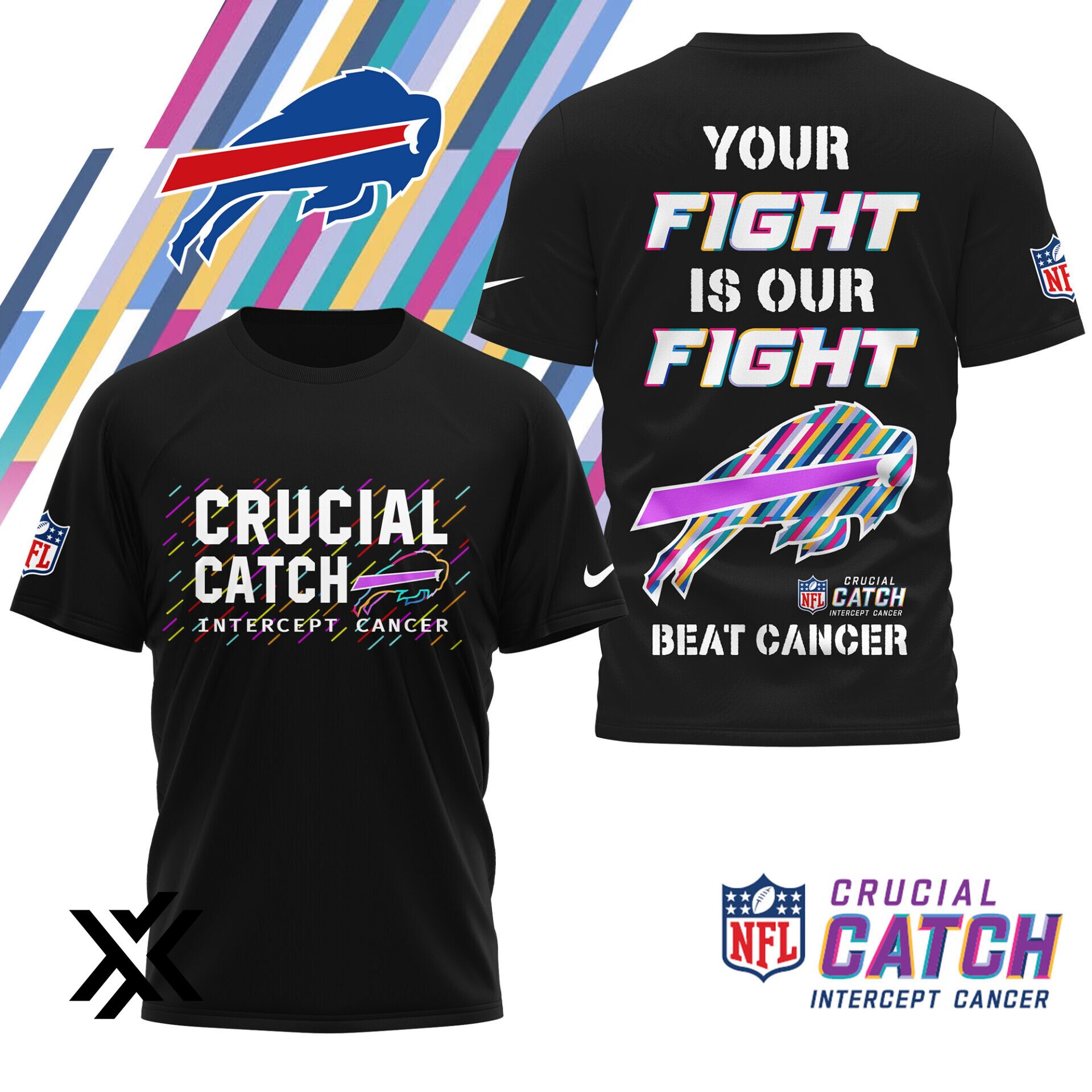 Buffalo Bills NFL Crucial Catch 3D Shirt