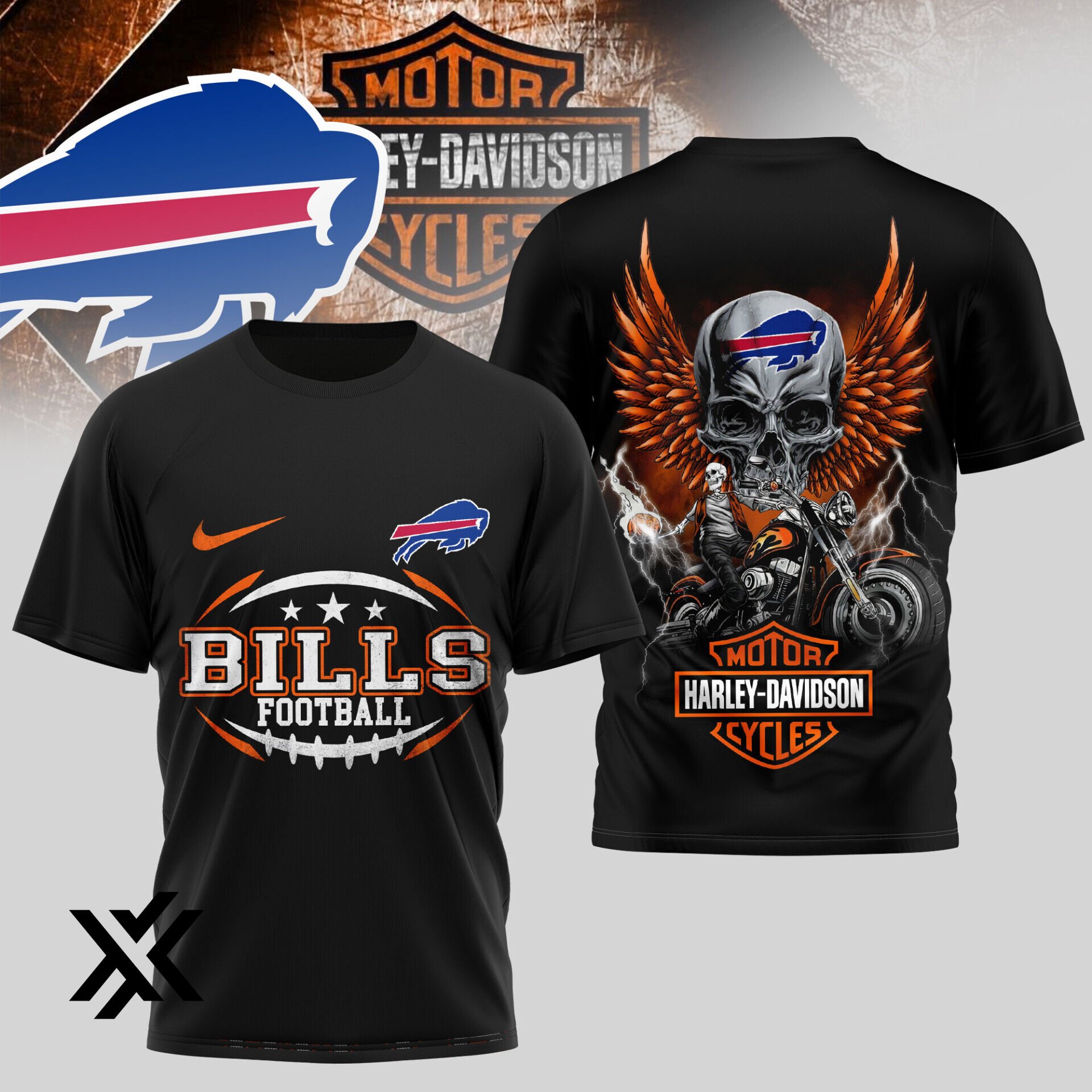 Buffalo Bills NFL Harley Davidson 3D Shirt