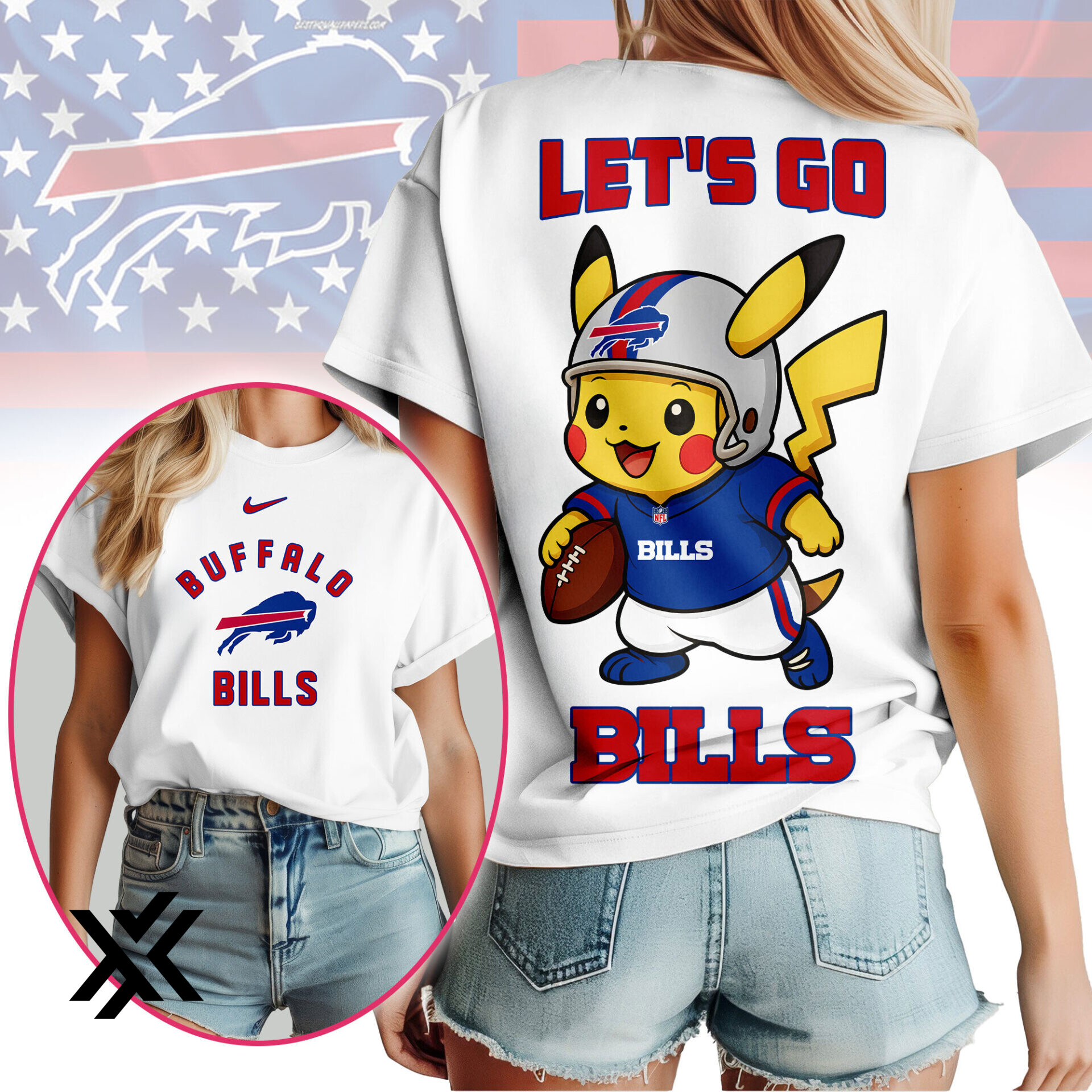 Buffalo Bills NFL Pokemon Fan 3D Shirt